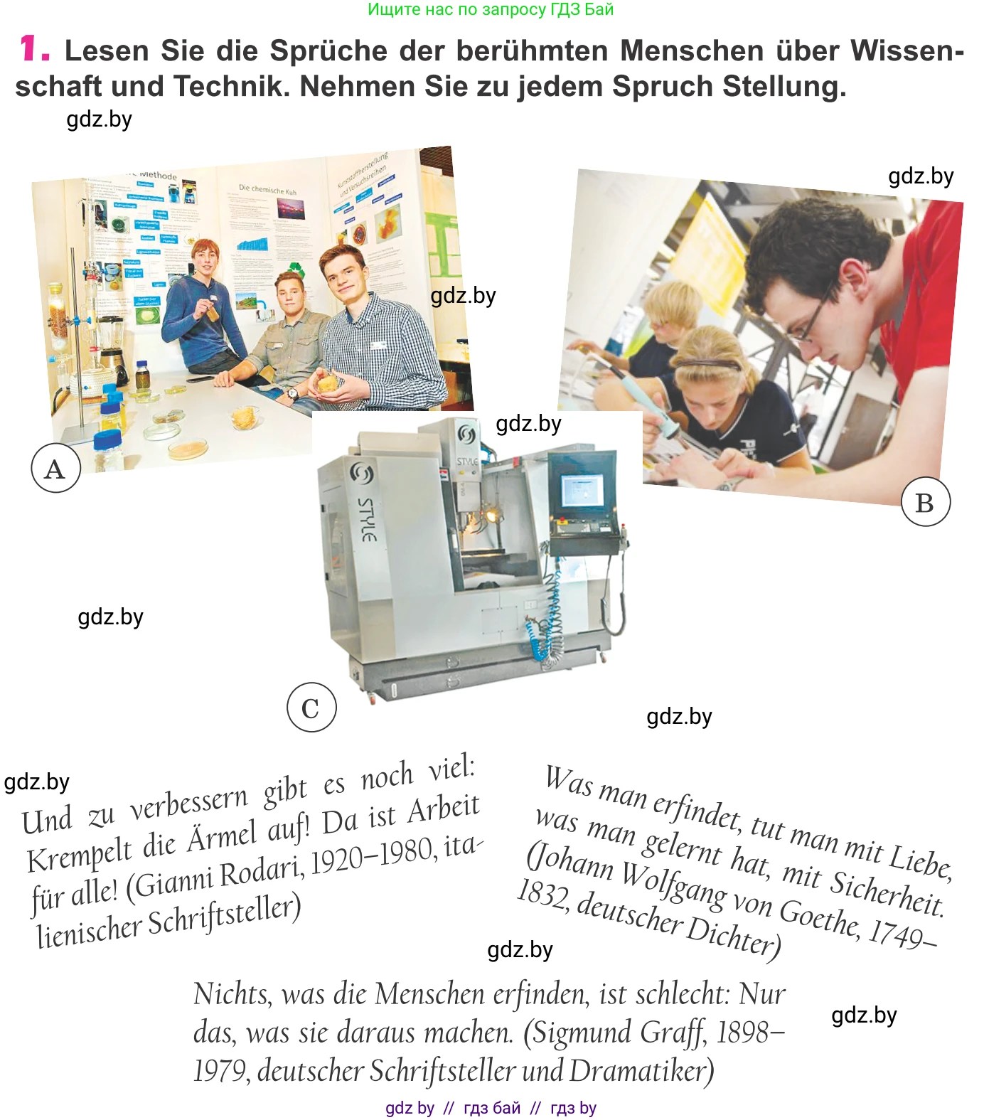 Немецкий язык (Deutsch), 10 класс Учебник (Schülerbuch), авторы: Будько Антонина Филипповна (Budjko Antonina), Урбанович Инна Ювинальевна (Urbanowitsch Ina), издательство Вышэйшая школа, Минск, 2018, оранжевого цвета, страница 220, номер 1, Условие