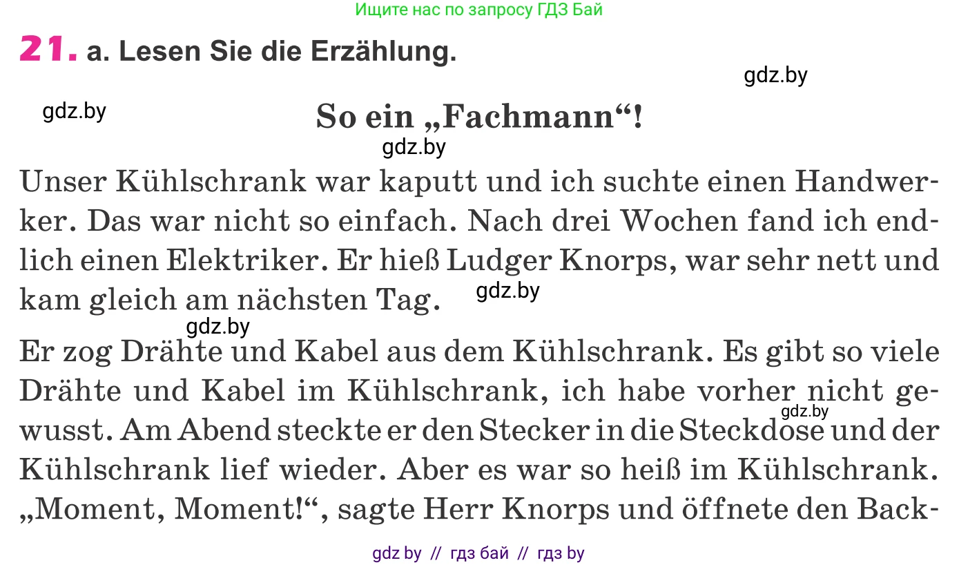 Немецкий язык (Deutsch), 10 класс Учебник (Schülerbuch), авторы: Будько Антонина Филипповна (Budjko Antonina), Урбанович Инна Ювинальевна (Urbanowitsch Ina), издательство Вышэйшая школа, Минск, 2018, оранжевого цвета, страница 300, номер 21, Условие