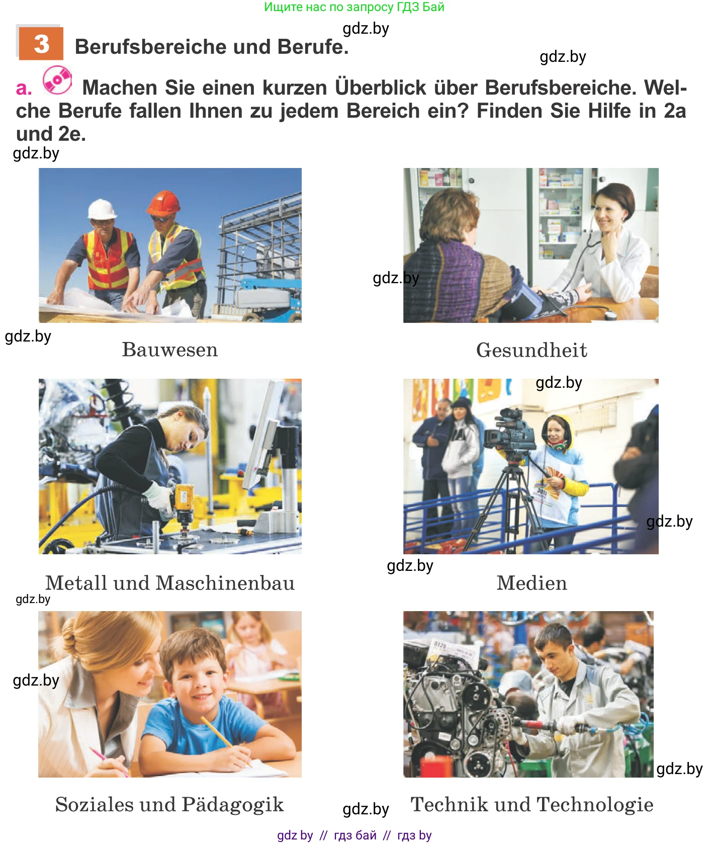 Немецкий язык (Deutsch), 11 класс Учебник (Schülerbuch), авторы: Будько Антонина Филипповна (Budjko Antonina), Урбанович Инна Ювинальевна (Urbanowitsch Ina), издательство Вышэйшая школа, Минск, 2019, бирюзового цвета, страница 8, номер 3а, Условие