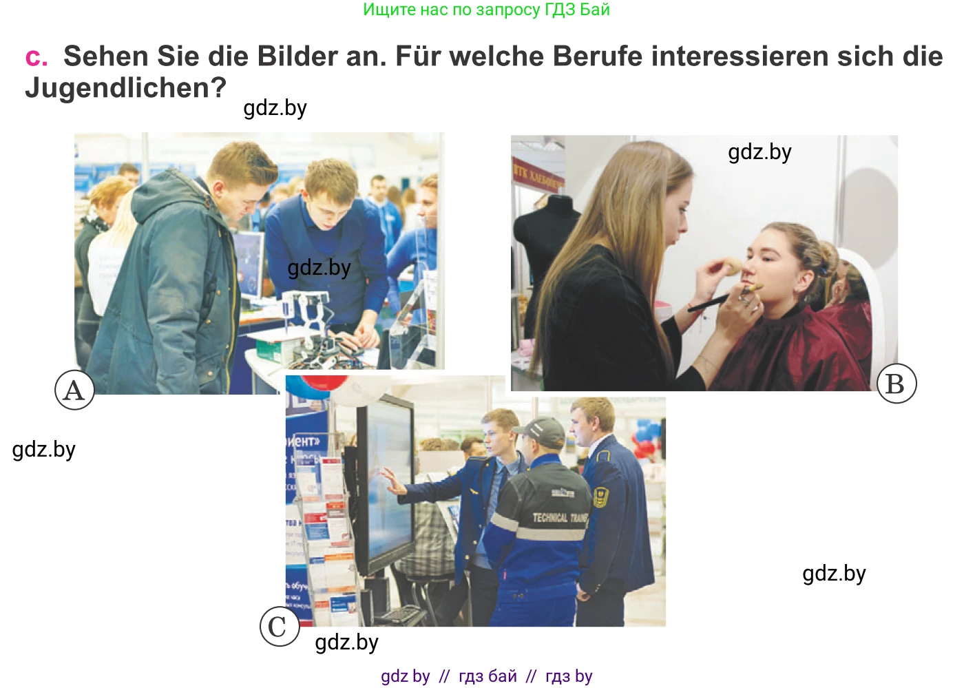 Немецкий язык (Deutsch), 11 класс Учебник (Schülerbuch), авторы: Будько Антонина Филипповна (Budjko Antonina), Урбанович Инна Ювинальевна (Urbanowitsch Ina), издательство Вышэйшая школа, Минск, 2019, бирюзового цвета, страница 28, номер 3c, Условие