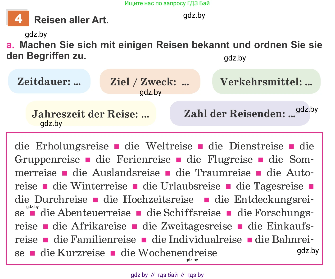 Немецкий язык (Deutsch), 11 класс Учебник (Schülerbuch), авторы: Будько Антонина Филипповна (Budjko Antonina), Урбанович Инна Ювинальевна (Urbanowitsch Ina), издательство Вышэйшая школа, Минск, 2019, бирюзового цвета, страница 109, номер 4a, Условие