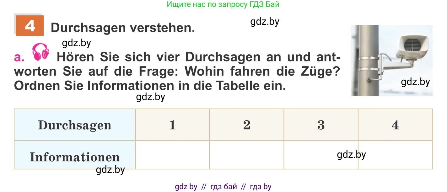 Немецкий язык (Deutsch), 11 класс Учебник (Schülerbuch), авторы: Будько Антонина Филипповна (Budjko Antonina), Урбанович Инна Ювинальевна (Urbanowitsch Ina), издательство Вышэйшая школа, Минск, 2019, бирюзового цвета, страница 124, номер 4a, Условие