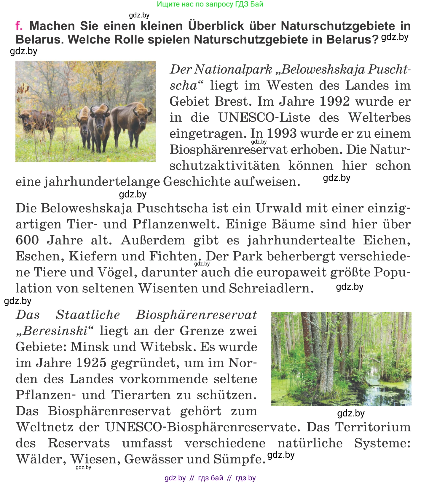 Немецкий язык (Deutsch), 11 класс Учебник (Schülerbuch), авторы: Будько Антонина Филипповна (Budjko Antonina), Урбанович Инна Ювинальевна (Urbanowitsch Ina), издательство Вышэйшая школа, Минск, 2019, бирюзового цвета, страница 190, номер 10f, Условие