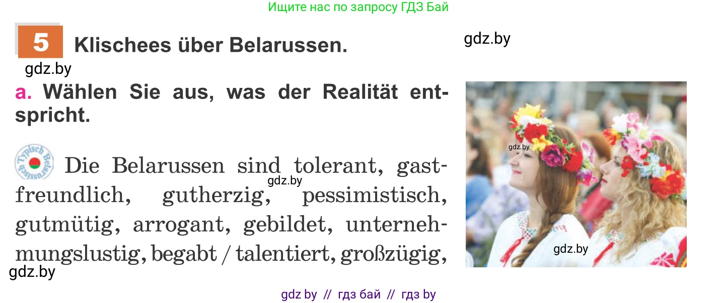 Немецкий язык (Deutsch), 11 класс Учебник (Schülerbuch), авторы: Будько Антонина Филипповна (Budjko Antonina), Урбанович Инна Ювинальевна (Urbanowitsch Ina), издательство Вышэйшая школа, Минск, 2019, бирюзового цвета, страница 263, номер 5a, Условие