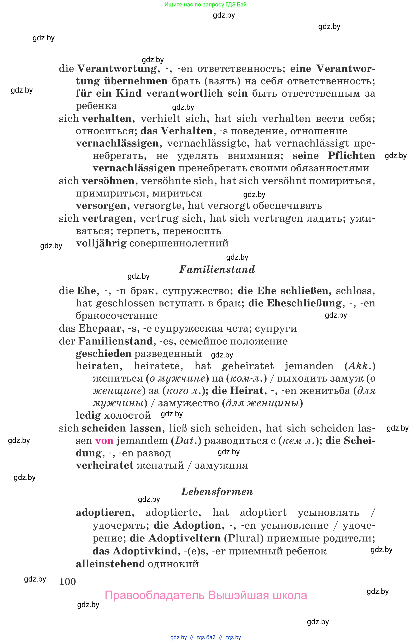 Немецкий язык (Deutsch), 11 класс Учебник (Schülerbuch), авторы: Будько Антонина Филипповна (Budjko Antonina), Урбанович Инна Ювинальевна (Urbanowitsch Ina), издательство Вышэйшая школа, Минск, 2019, бирюзового цвета, страница 100