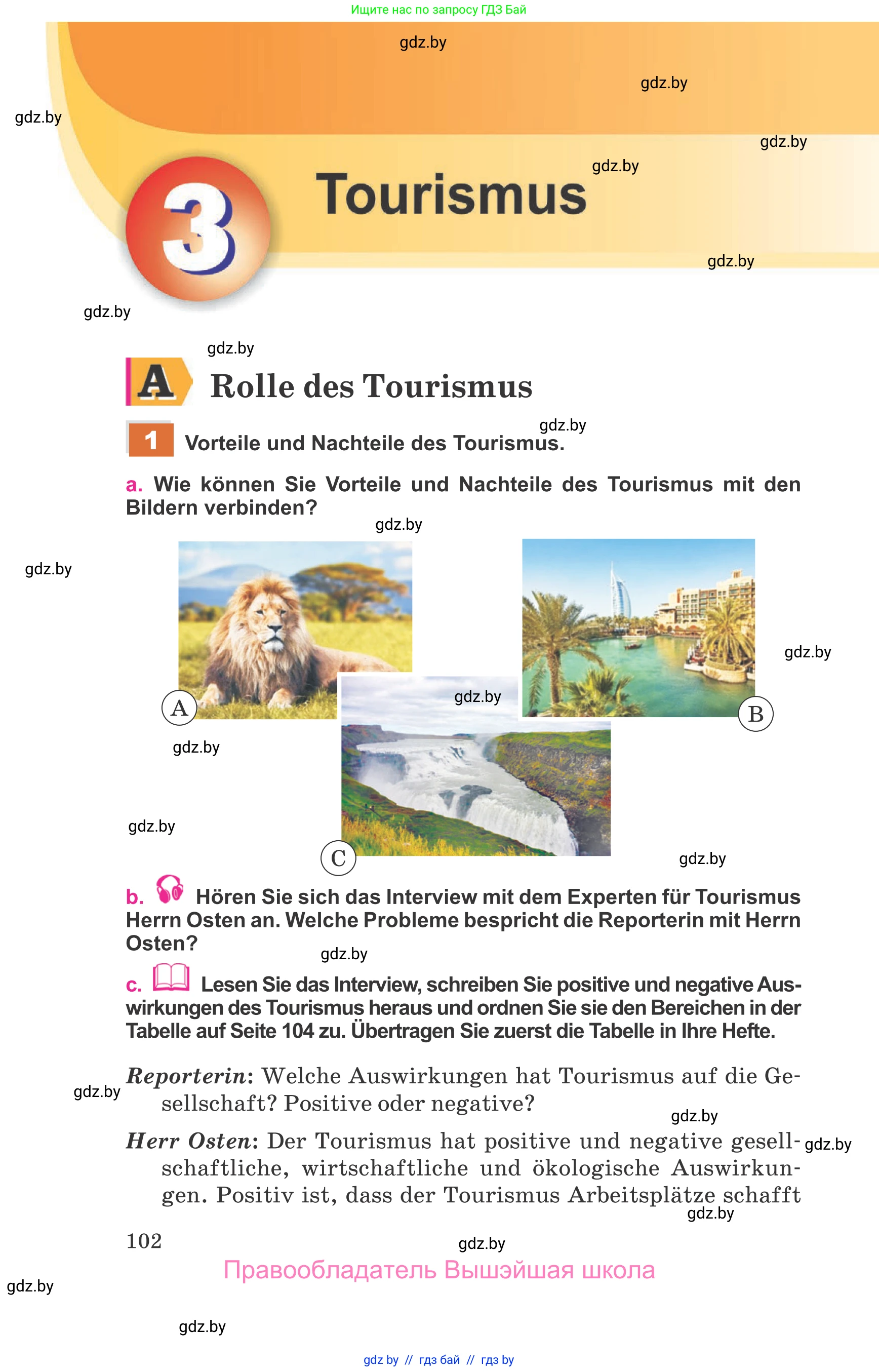 Немецкий язык (Deutsch), 11 класс Учебник (Schülerbuch), авторы: Будько Антонина Филипповна (Budjko Antonina), Урбанович Инна Ювинальевна (Urbanowitsch Ina), издательство Вышэйшая школа, Минск, 2019, бирюзового цвета, страница 102