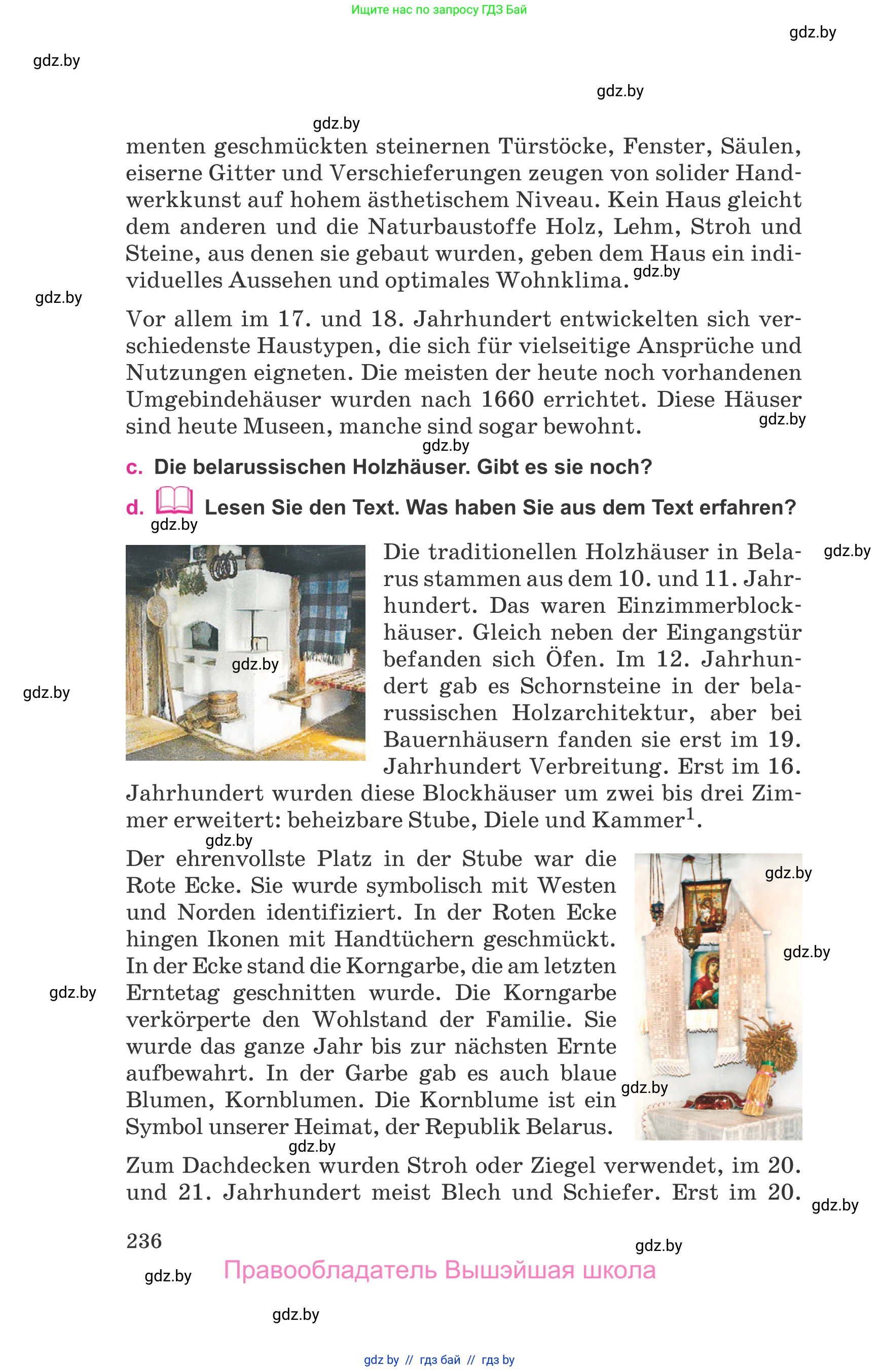 Немецкий язык (Deutsch), 11 класс Учебник (Schülerbuch), авторы: Будько Антонина Филипповна (Budjko Antonina), Урбанович Инна Ювинальевна (Urbanowitsch Ina), издательство Вышэйшая школа, Минск, 2019, бирюзового цвета, страница 236