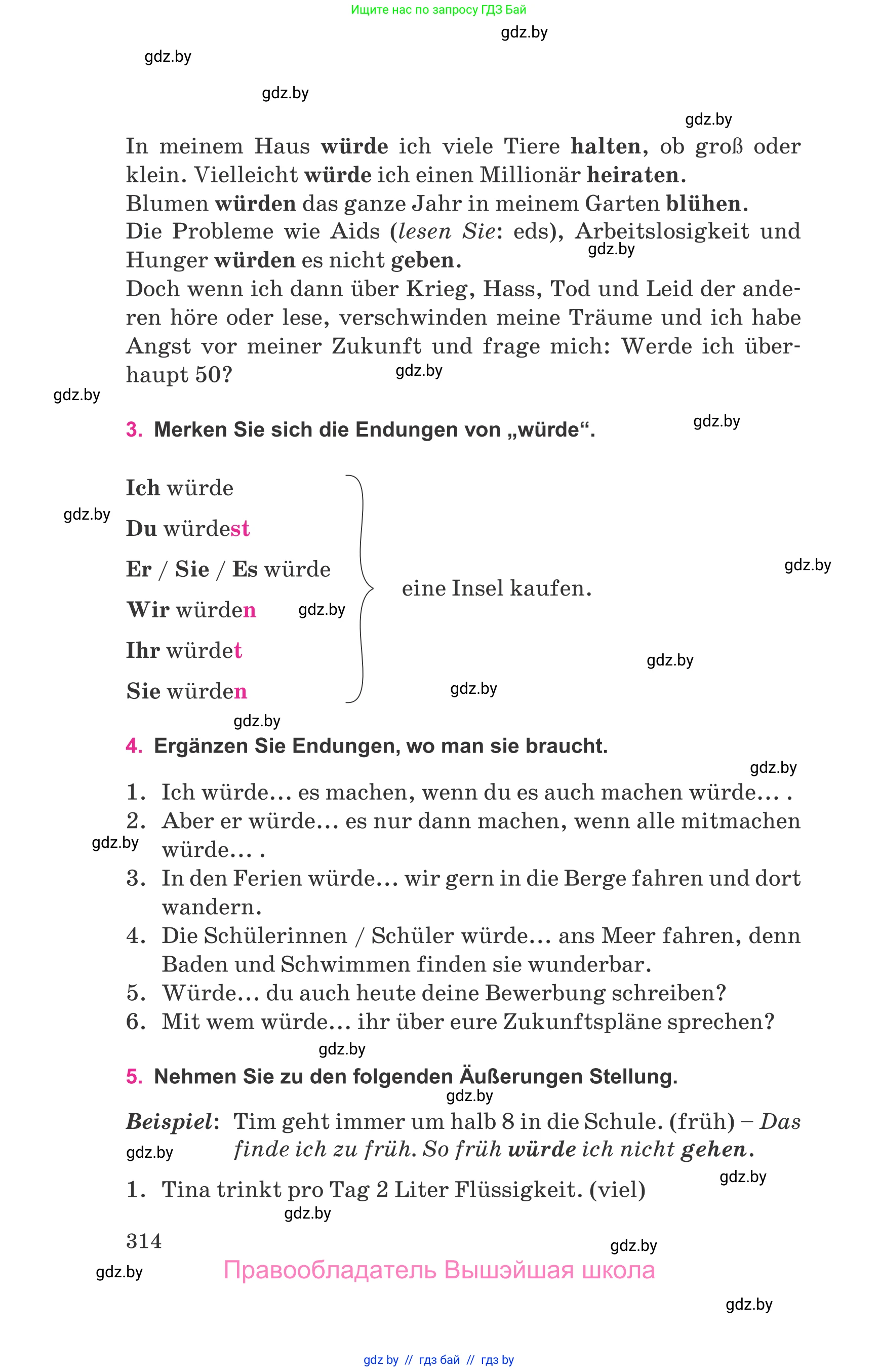 Немецкий язык (Deutsch), 11 класс Учебник (Schülerbuch), авторы: Будько Антонина Филипповна (Budjko Antonina), Урбанович Инна Ювинальевна (Urbanowitsch Ina), издательство Вышэйшая школа, Минск, 2019, бирюзового цвета, страница 314