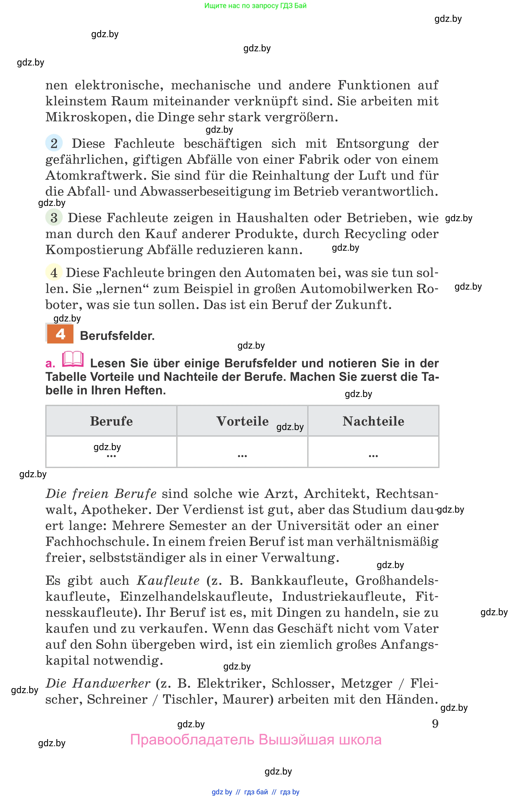 Немецкий язык (Deutsch), 11 класс Учебник (Schülerbuch), авторы: Будько Антонина Филипповна (Budjko Antonina), Урбанович Инна Ювинальевна (Urbanowitsch Ina), издательство Вышэйшая школа, Минск, 2019, бирюзового цвета, страница 9