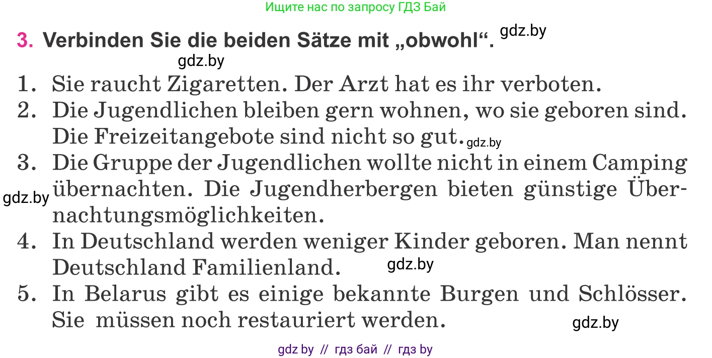 Немецкий язык (Deutsch), 11 класс Учебник (Schülerbuch), авторы: Будько Антонина Филипповна (Budjko Antonina), Урбанович Инна Ювинальевна (Urbanowitsch Ina), издательство Вышэйшая школа, Минск, 2019, бирюзового цвета, страница 325, номер 3, Условие