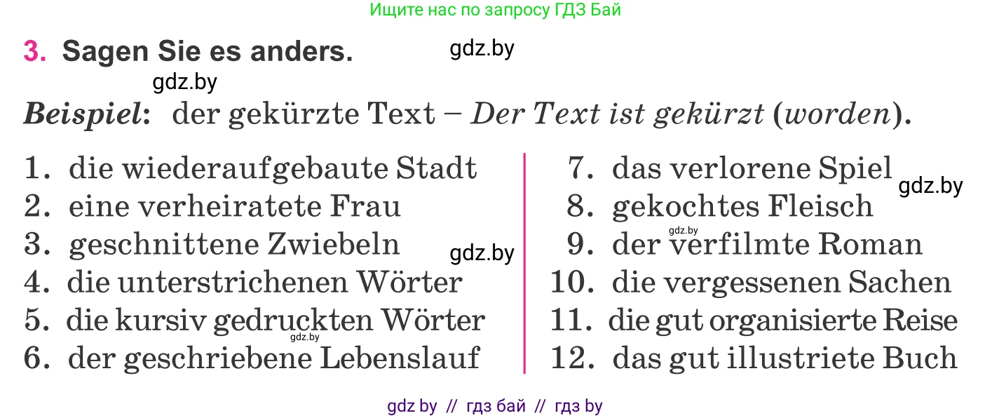 Немецкий язык (Deutsch), 11 класс Учебник (Schülerbuch), авторы: Будько Антонина Филипповна (Budjko Antonina), Урбанович Инна Ювинальевна (Urbanowitsch Ina), издательство Вышэйшая школа, Минск, 2019, бирюзового цвета, страница 329, номер 3, Условие