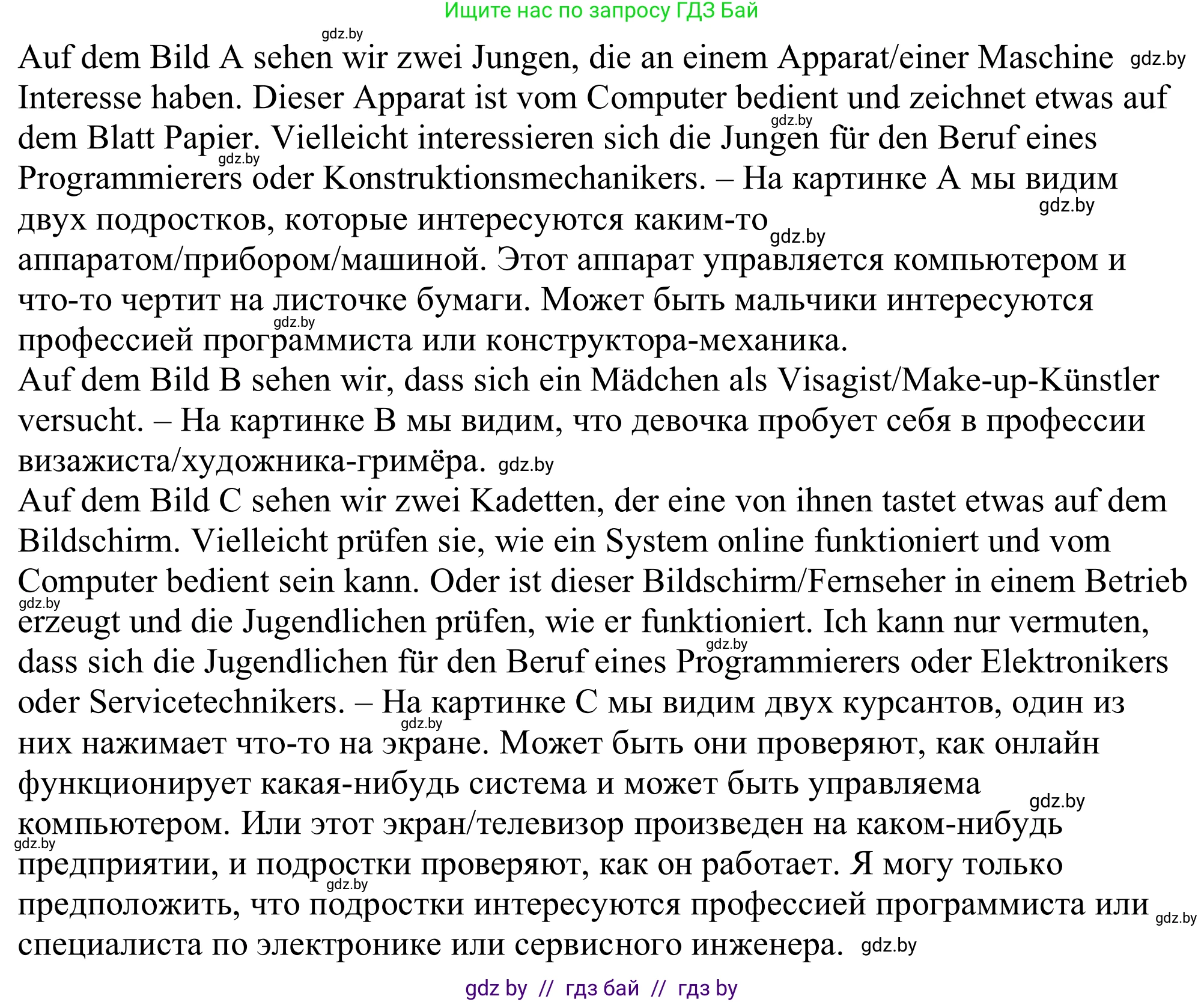 Немецкий язык (Deutsch), 11 класс Учебник (Schülerbuch), авторы: Будько Антонина Филипповна (Budjko Antonina), Урбанович Инна Ювинальевна (Urbanowitsch Ina), издательство Вышэйшая школа, Минск, 2019, бирюзового цвета, страница 28, номер 3c, Решение (продолжение 2)