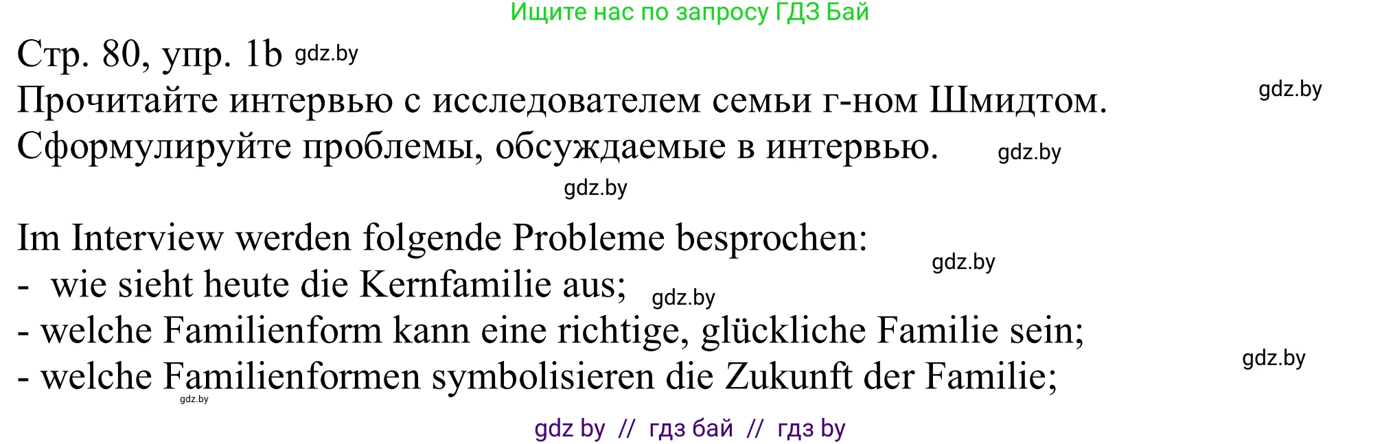 Немецкий язык (Deutsch), 11 класс Учебник (Schülerbuch), авторы: Будько Антонина Филипповна (Budjko Antonina), Урбанович Инна Ювинальевна (Urbanowitsch Ina), издательство Вышэйшая школа, Минск, 2019, бирюзового цвета, страница 80, номер 1b, Решение