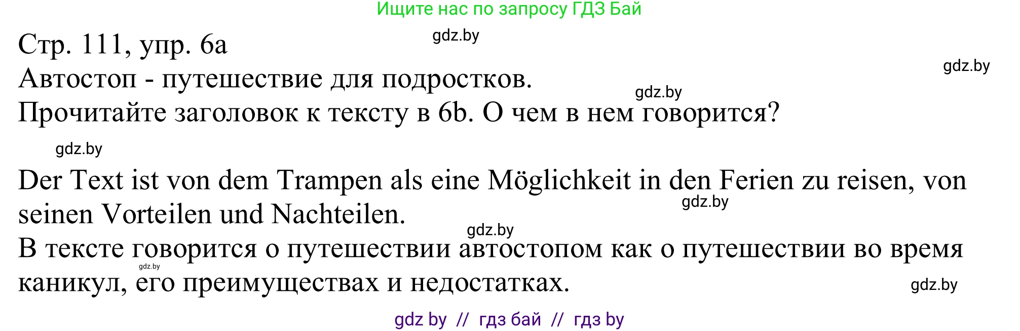 Немецкий язык (Deutsch), 11 класс Учебник (Schülerbuch), авторы: Будько Антонина Филипповна (Budjko Antonina), Урбанович Инна Ювинальевна (Urbanowitsch Ina), издательство Вышэйшая школа, Минск, 2019, бирюзового цвета, страница 111, номер 6a, Решение