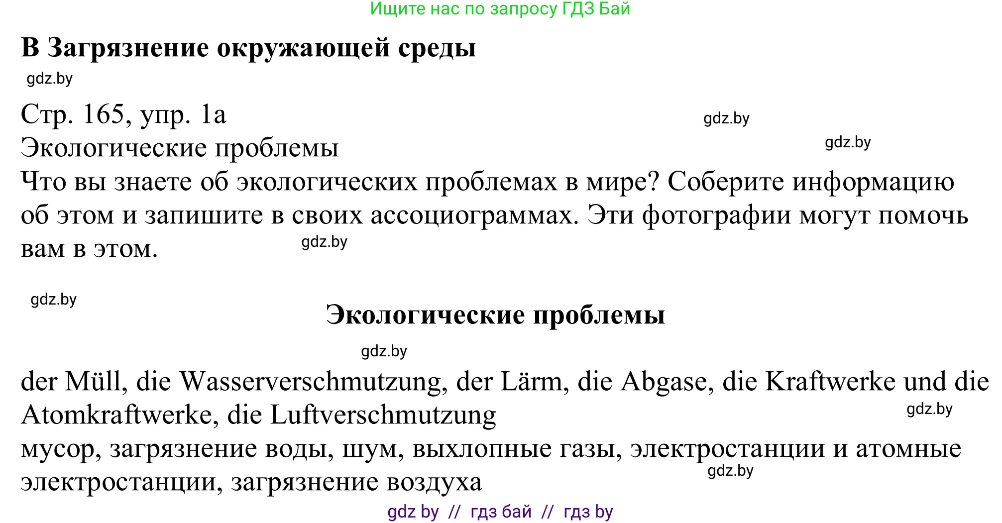Немецкий язык (Deutsch), 11 класс Учебник (Schülerbuch), авторы: Будько Антонина Филипповна (Budjko Antonina), Урбанович Инна Ювинальевна (Urbanowitsch Ina), издательство Вышэйшая школа, Минск, 2019, бирюзового цвета, страница 165, номер 1a, Решение