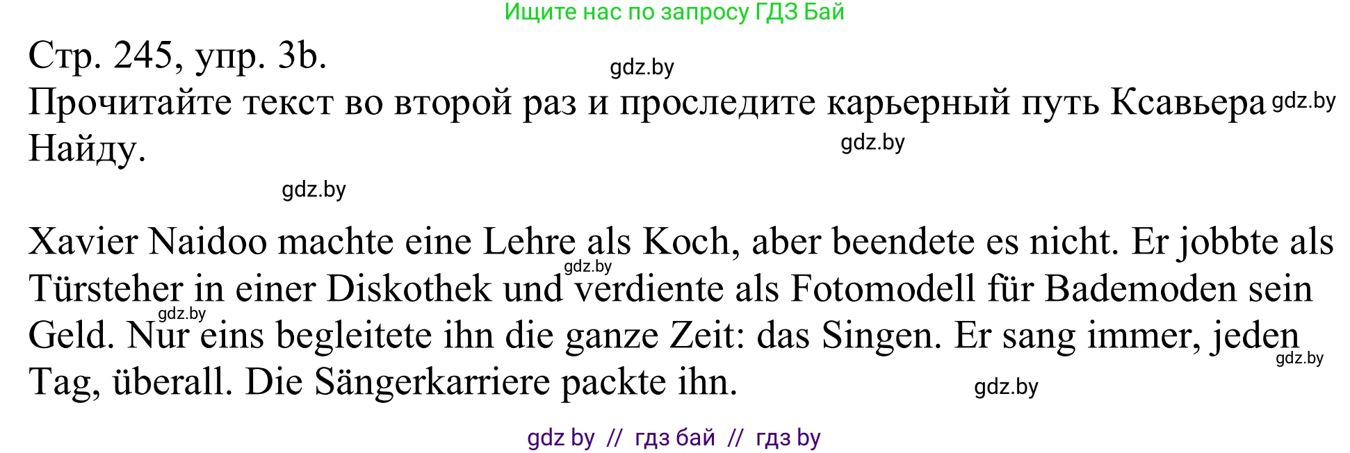 Немецкий язык (Deutsch), 11 класс Учебник (Schülerbuch), авторы: Будько Антонина Филипповна (Budjko Antonina), Урбанович Инна Ювинальевна (Urbanowitsch Ina), издательство Вышэйшая школа, Минск, 2019, бирюзового цвета, страница 245, номер 3b, Решение