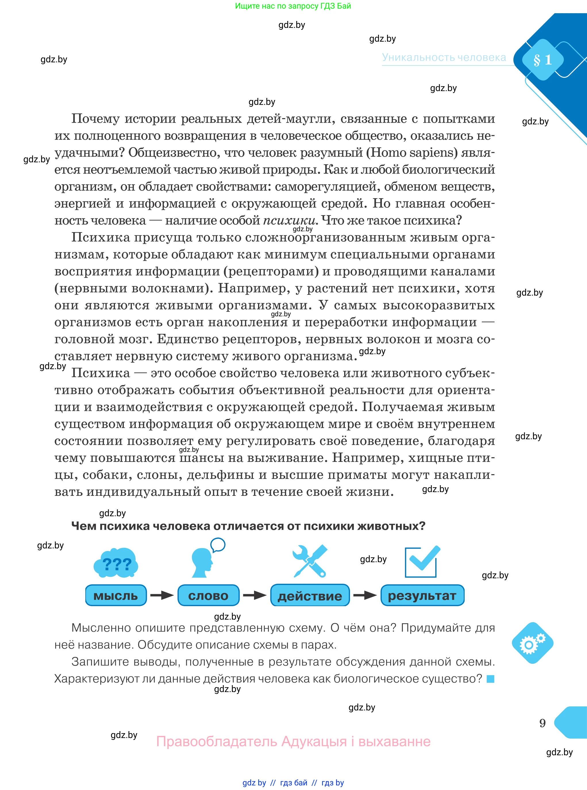 Обществоведение, 9 класс Учебник, авторы: Данилов Александр Николаевич, Полейко Елена Александровна, Кушнер Надежда Васильевна, Бернат Ирина Петровна, Белов А А, Кизима С А, Клецкова И М, Легчилин А А, Солодухо А С, Рубанов А В, издательство Адукацыя i выхаванне, Минск, 2019, жёлтого цвета, страница 9
