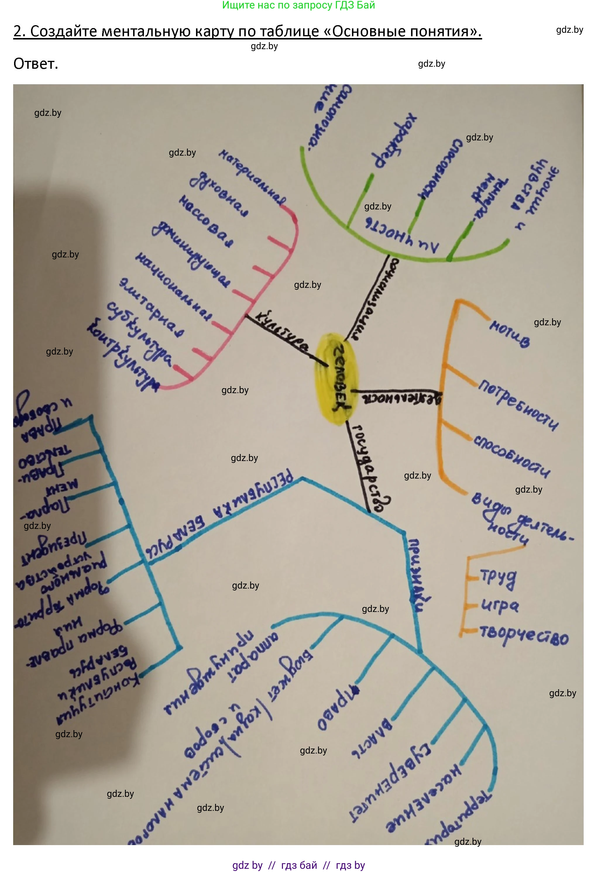 Обществоведение, 9 класс Учебник, авторы: Данилов Александр Николаевич, Полейко Елена Александровна, Кушнер Надежда Васильевна, Бернат Ирина Петровна, Белов А А, Кизима С А, Клецкова И М, Легчилин А А, Солодухо А С, Рубанов А В, издательство Адукацыя i выхаванне, Минск, 2019, жёлтого цвета, страница 209, номер 2, Решение