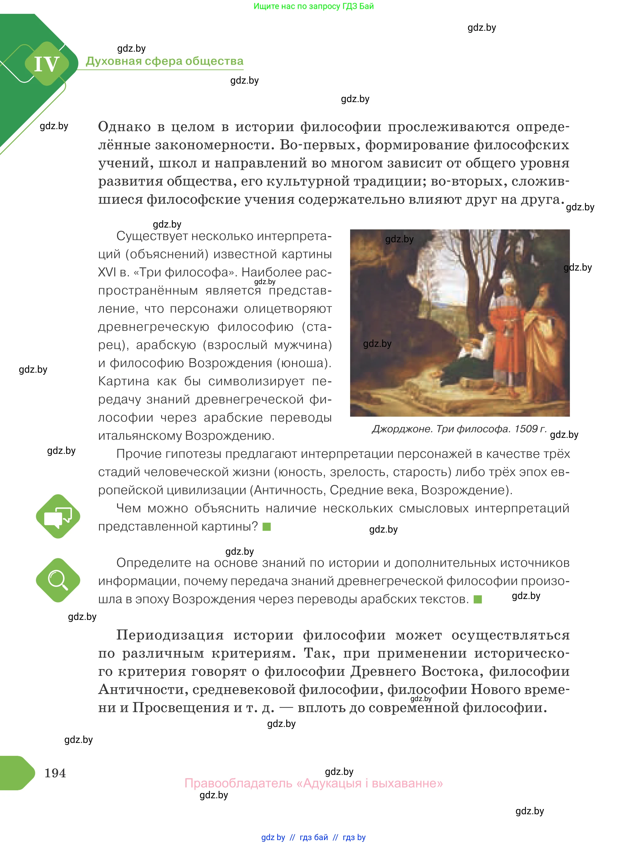 Обществоведение, 10 класс Учебник, авторы: Данилов Александр Николаевич, Полейко Елена Александровна, Кушнер Надежда Васильевна, Бернат Ирина Петровна, Безнюк Д К, Белов А А, Гречнева Е Ф, Кобяк О В, Мармашова С П, Можейко М А, Старовойтова Л В, Черченко Н В, издательство Адукацыя i выхаванне, Минск, 2020, страница 194