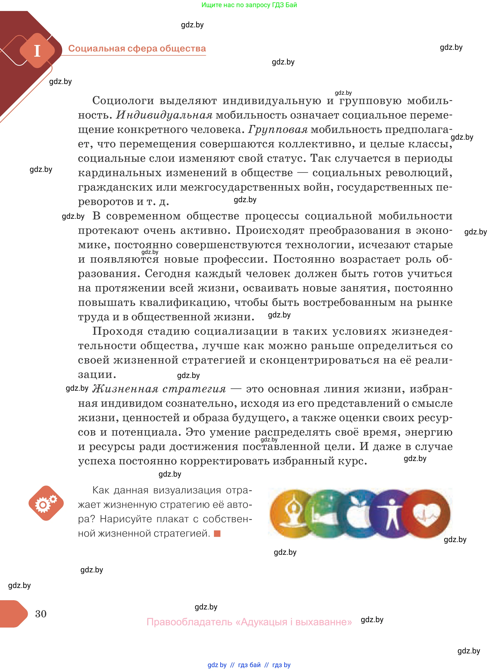 Обществоведение, 10 класс Учебник, авторы: Данилов Александр Николаевич, Полейко Елена Александровна, Кушнер Надежда Васильевна, Бернат Ирина Петровна, Безнюк Д К, Белов А А, Гречнева Е Ф, Кобяк О В, Мармашова С П, Можейко М А, Старовойтова Л В, Черченко Н В, издательство Адукацыя i выхаванне, Минск, 2020, страница 30