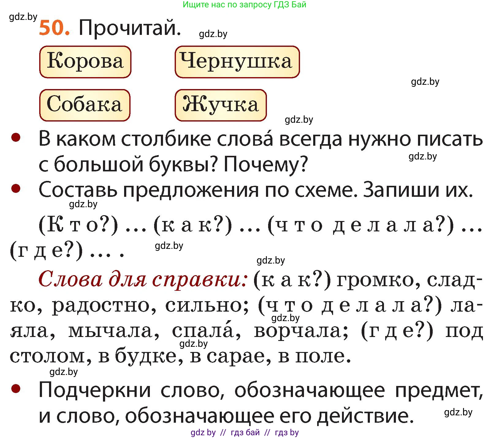 Русский язык, 2 класс Учебник, авторы: Гулецкая Елена Алексеевна, Федорович Галина Михайловна, издательство Национальный институт образования, Минск, 2022, коричневого цвета, Часть 2, страница 40, номер 50, Условие