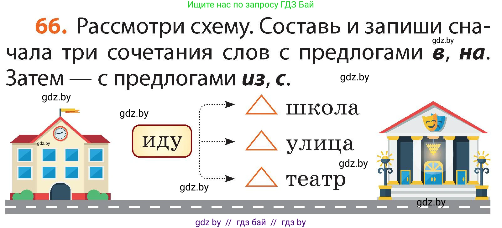 Русский язык, 2 класс Учебник, авторы: Гулецкая Елена Алексеевна, Федорович Галина Михайловна, издательство Национальный институт образования, Минск, 2022, коричневого цвета, Часть 2, страница 51, номер 66, Условие