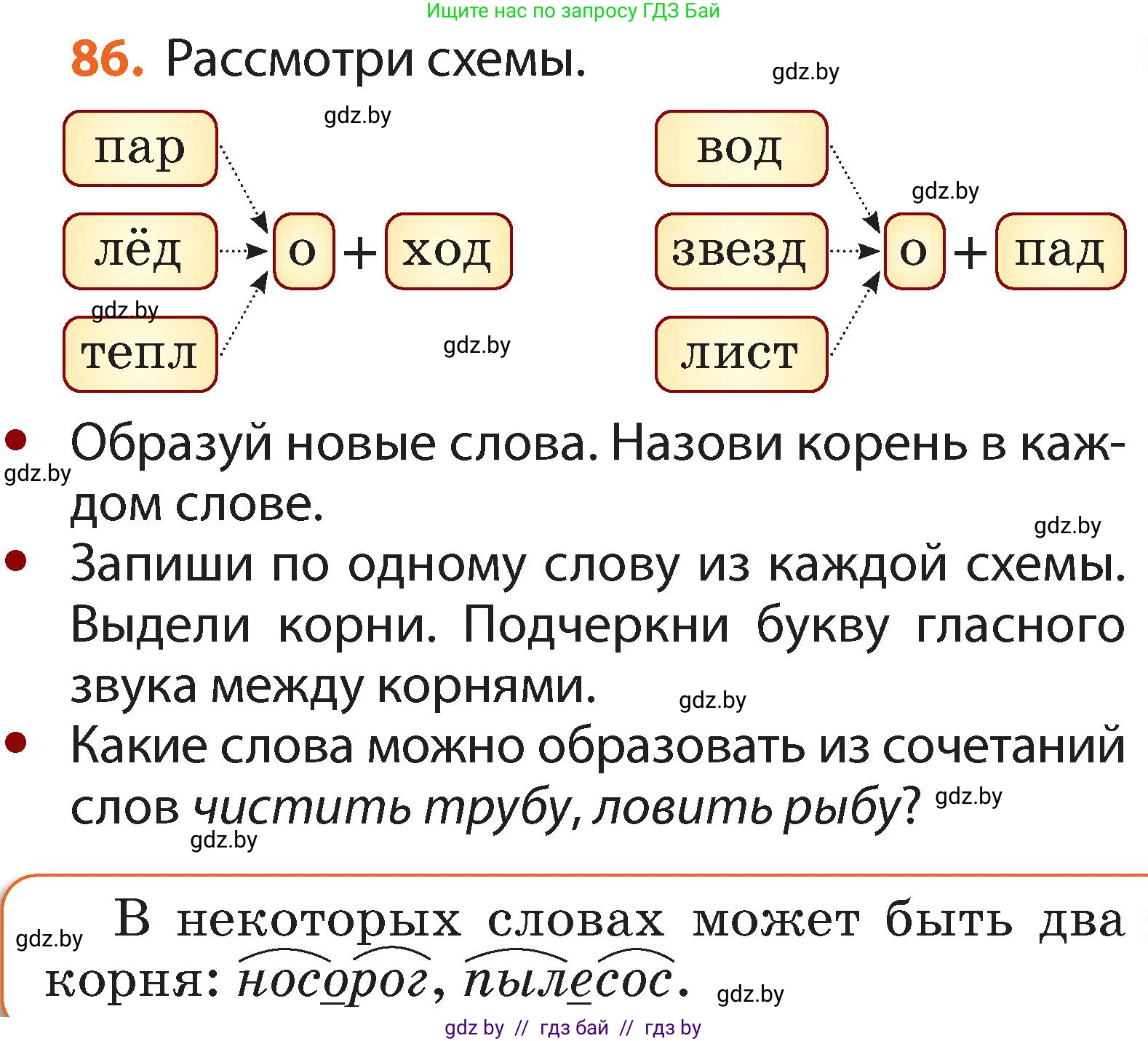 Русский язык, 2 класс Учебник, авторы: Гулецкая Елена Алексеевна, Федорович Галина Михайловна, издательство Национальный институт образования, Минск, 2022, коричневого цвета, Часть 2, страница 65, номер 86, Условие