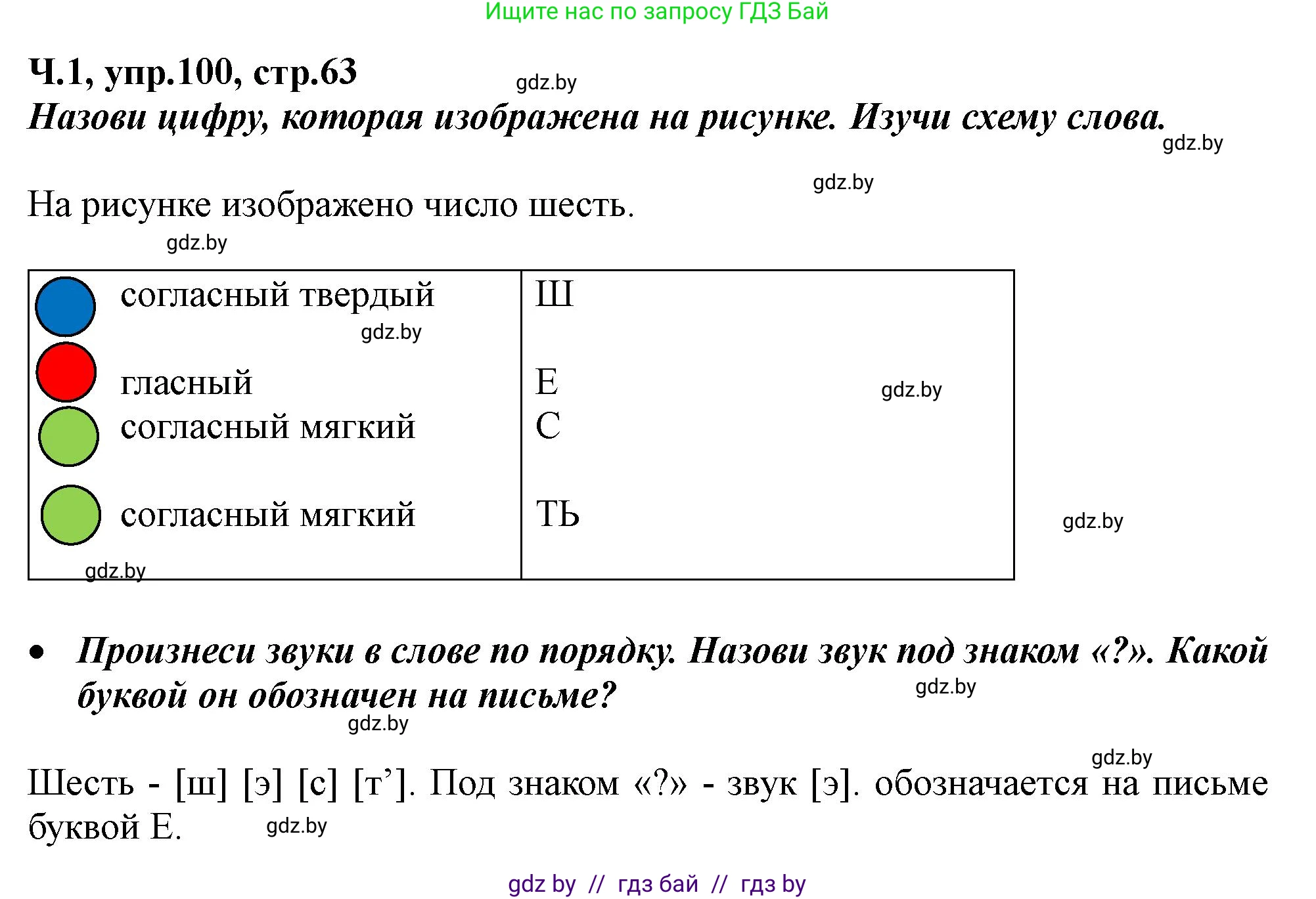 Русский язык, 2 класс Учебник, авторы: Гулецкая Елена Алексеевна, Федорович Галина Михайловна, издательство Национальный институт образования, Минск, 2022, коричневого цвета, Часть 1, страница 63, номер 100, Решение