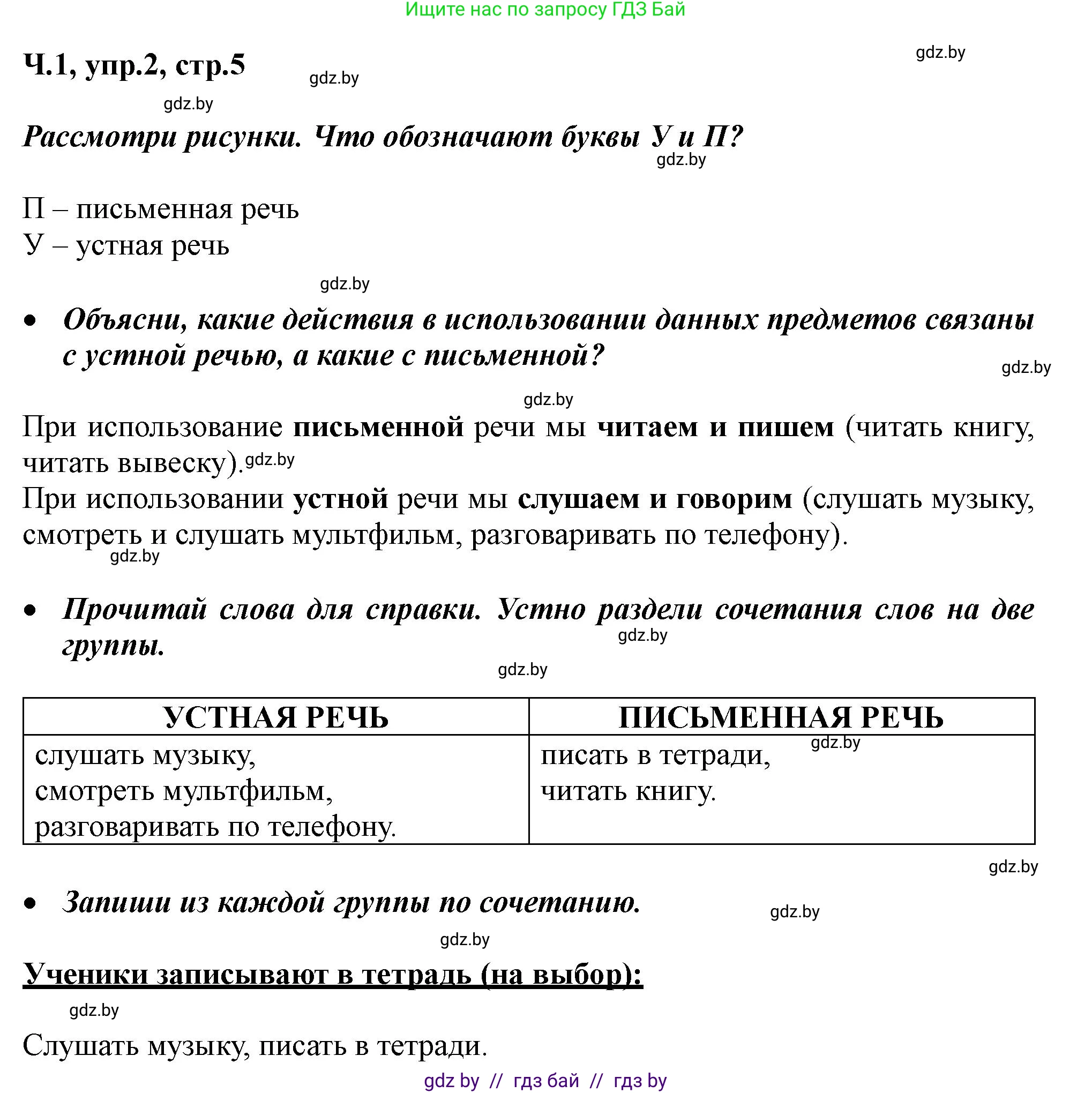 Русский язык, 2 класс Учебник, авторы: Гулецкая Елена Алексеевна, Федорович Галина Михайловна, издательство Национальный институт образования, Минск, 2022, коричневого цвета, Часть 1, страница 5, номер 2, Решение
