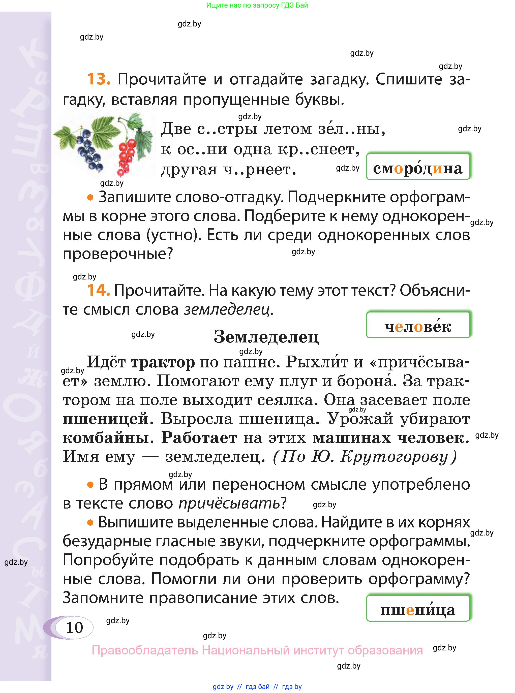 Русский язык, 3 класс Учебник, авторы: Антипова Маргарита Борисовна, Верниковская Алла Викторовна, Грабчикова Елена Самарьевна, издательство Национальный институт образования, Минск, 2023, Часть 2, страница 8, номер 10, Условие