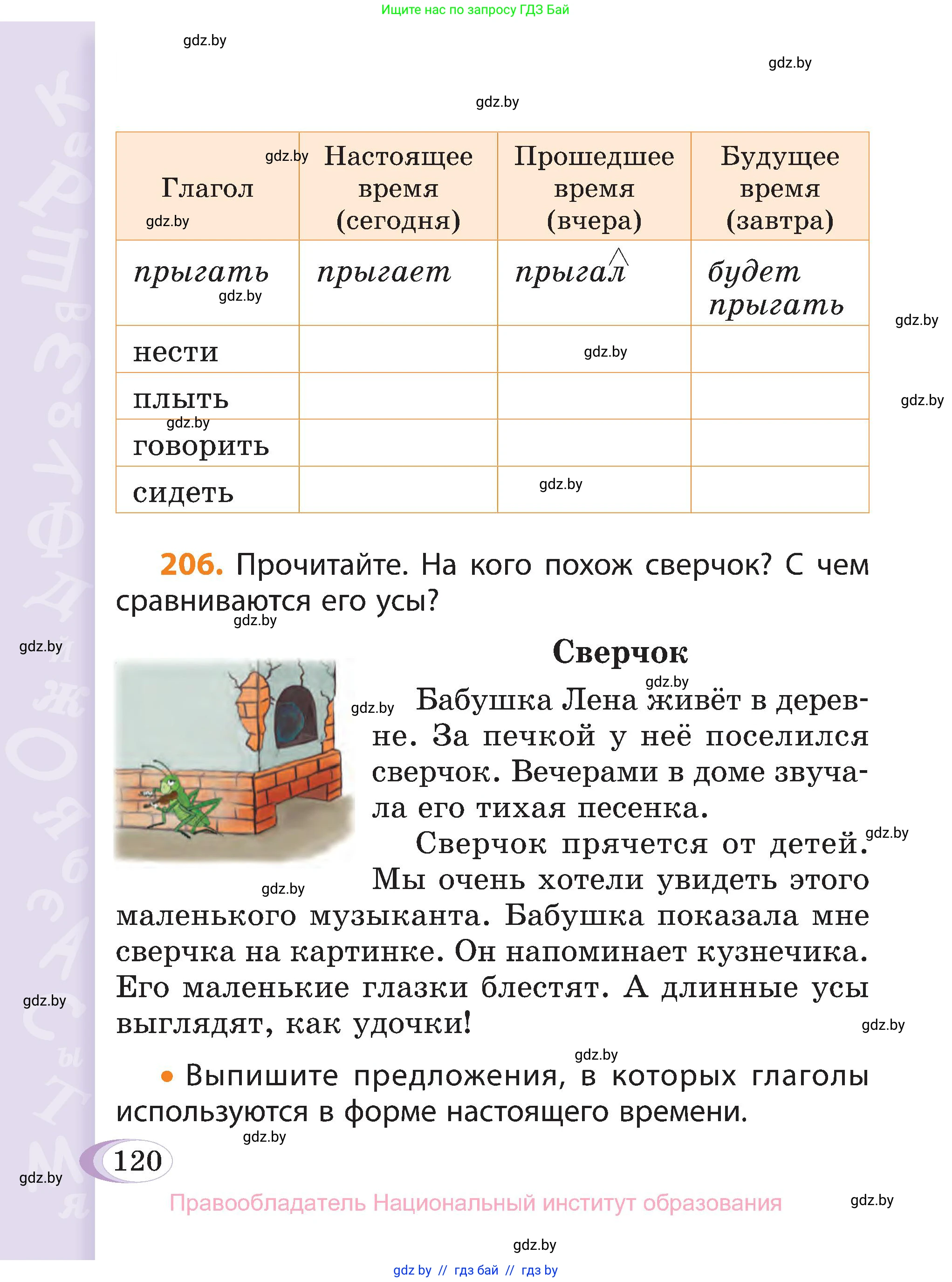Русский язык, 3 класс Учебник, авторы: Антипова Маргарита Борисовна, Верниковская Алла Викторовна, Грабчикова Елена Самарьевна, издательство Национальный институт образования, Минск, 2023, Часть 2, страница 67, номер 120, Условие