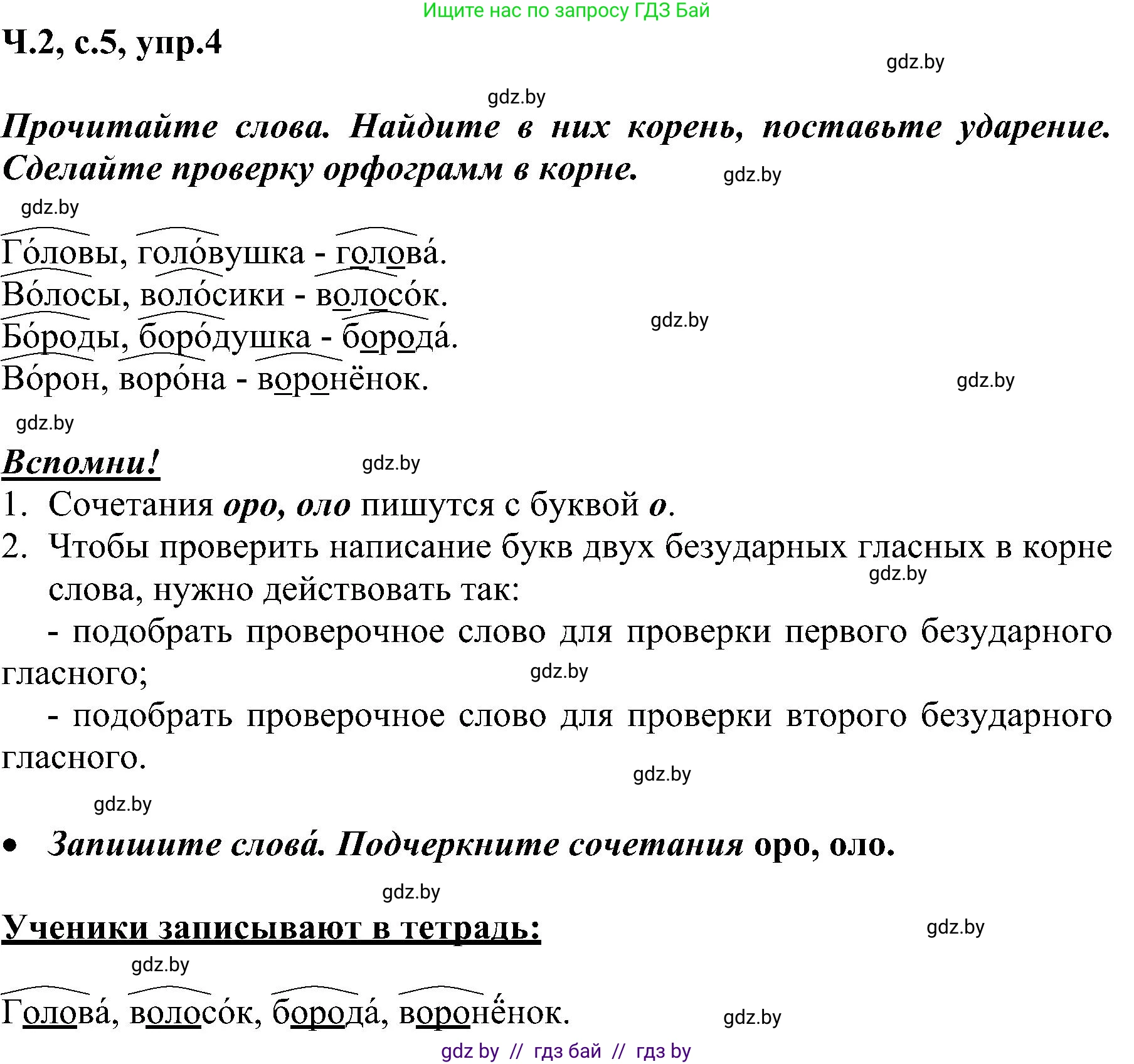 Русский язык, 3 класс Учебник, авторы: Антипова Маргарита Борисовна, Верниковская Алла Викторовна, Грабчикова Елена Самарьевна, издательство Национальный институт образования, Минск, 2023, Часть 2, страница 5, номер 4, Решение