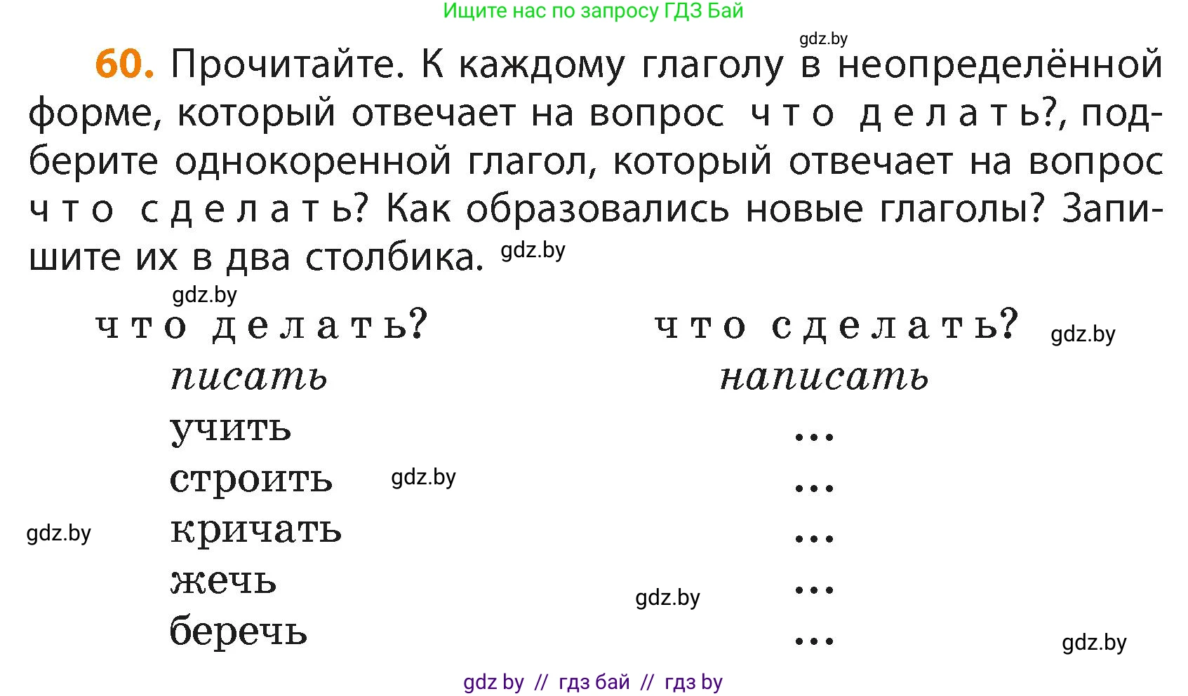 Русский язык, 4 класс Учебник, авторы: Антипова Маргарита Борисовна, Верниковская Алла Викторовна, Грабчикова Елена Самарьевна, издательство Академия образования, Минск, 2024, оранжевого цвета, Часть 2, страница 40, номер 60, Условие