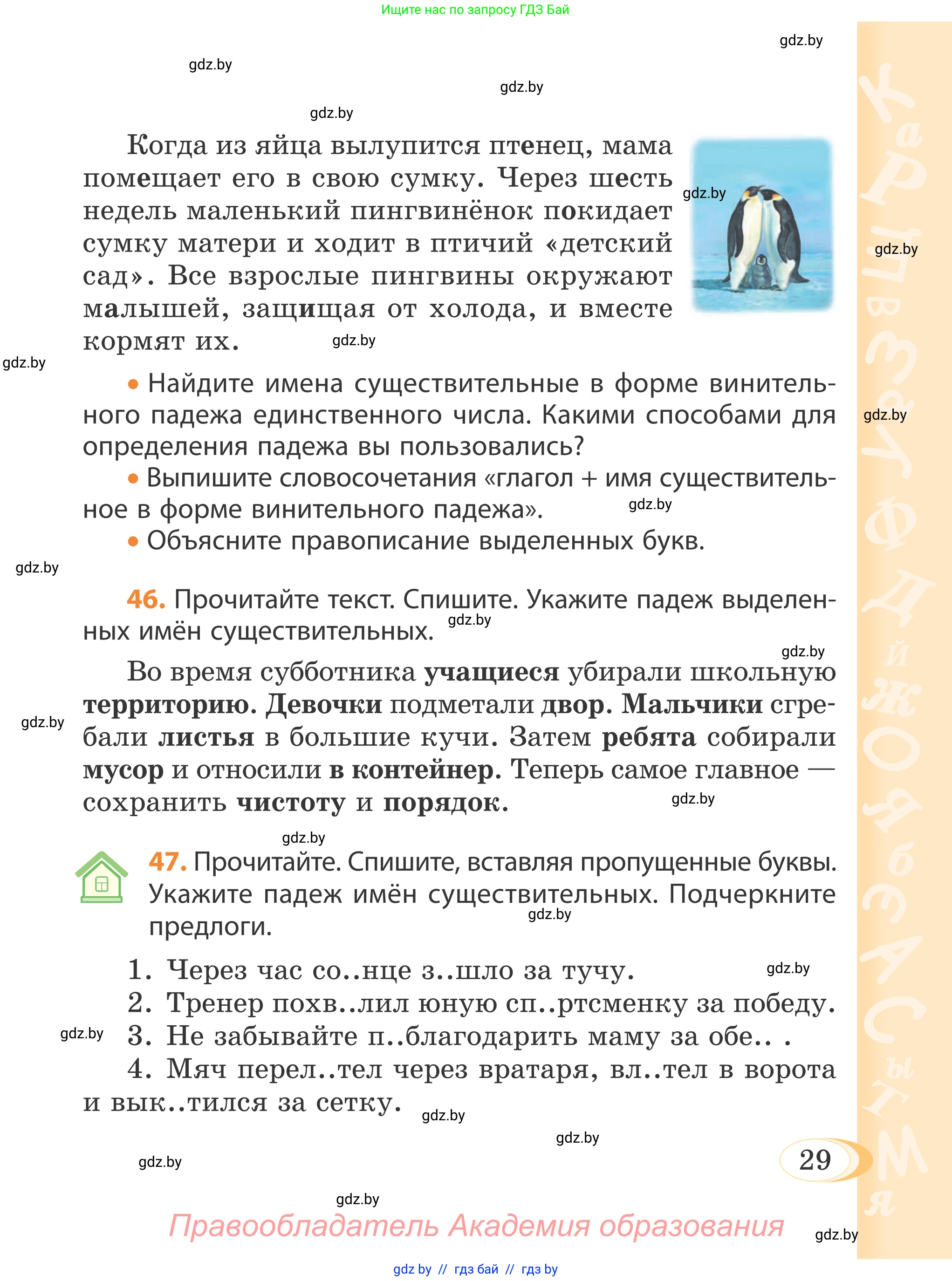 Русский язык, 4 класс Учебник, авторы: Антипова Маргарита Борисовна, Верниковская Алла Викторовна, Грабчикова Елена Самарьевна, издательство Академия образования, Минск, 2024, оранжевого цвета, Часть 1, страница 29