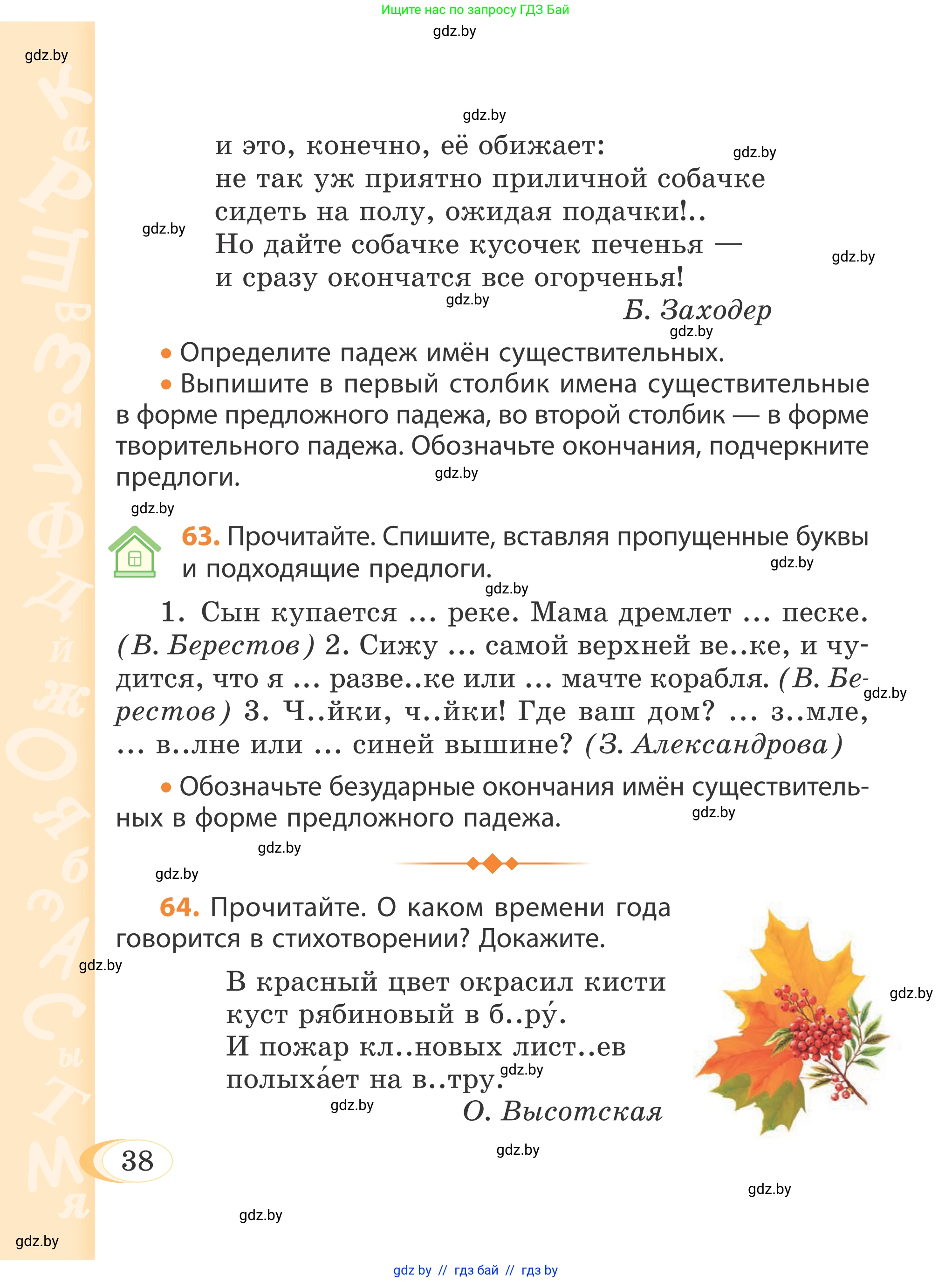 Русский язык, 4 класс Учебник, авторы: Антипова Маргарита Борисовна, Верниковская Алла Викторовна, Грабчикова Елена Самарьевна, издательство Академия образования, Минск, 2024, оранжевого цвета, Часть 1, страница 38