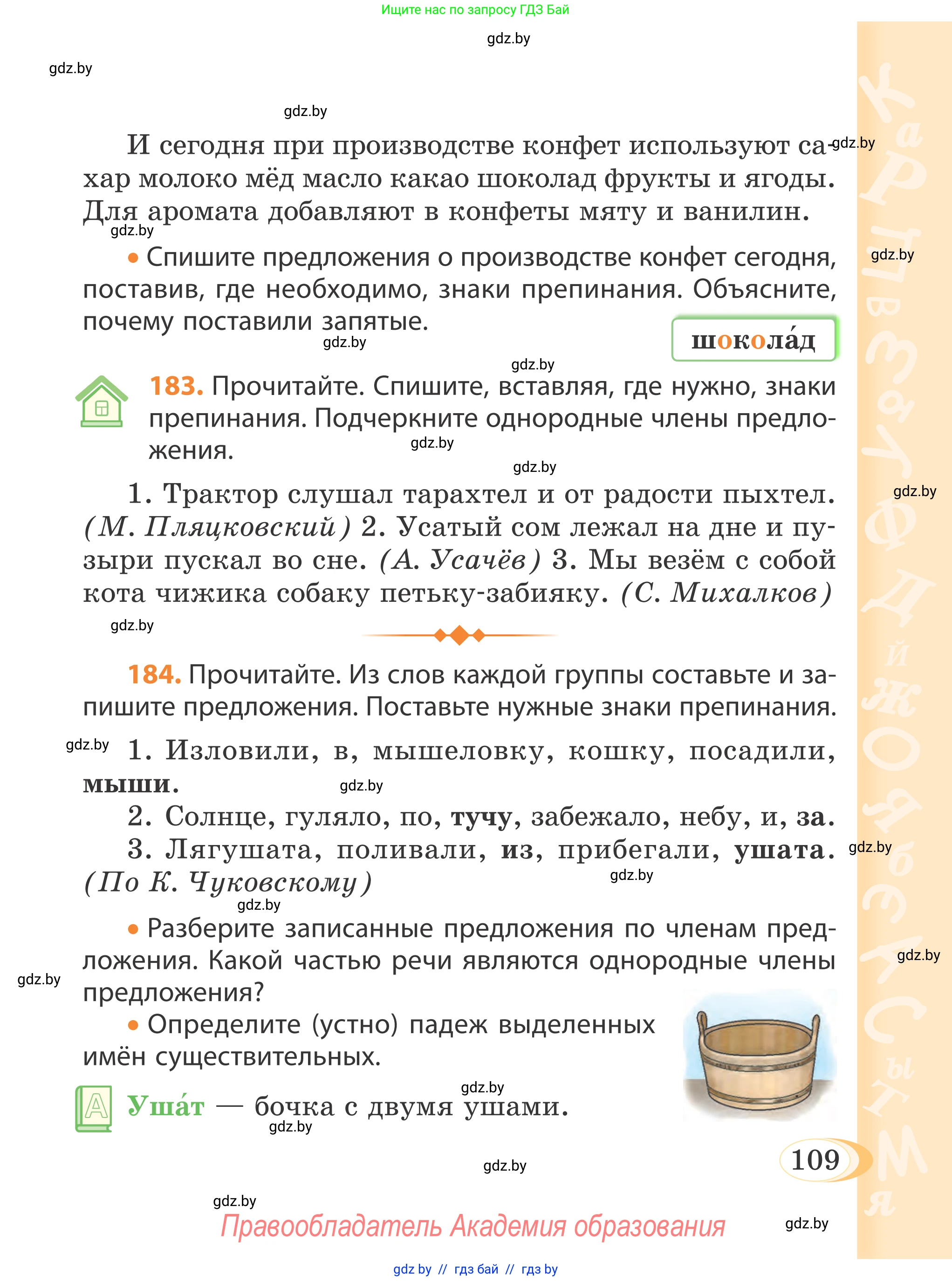 Русский язык, 4 класс Учебник, авторы: Антипова Маргарита Борисовна, Верниковская Алла Викторовна, Грабчикова Елена Самарьевна, издательство Академия образования, Минск, 2024, оранжевого цвета, Часть 1, страница 109