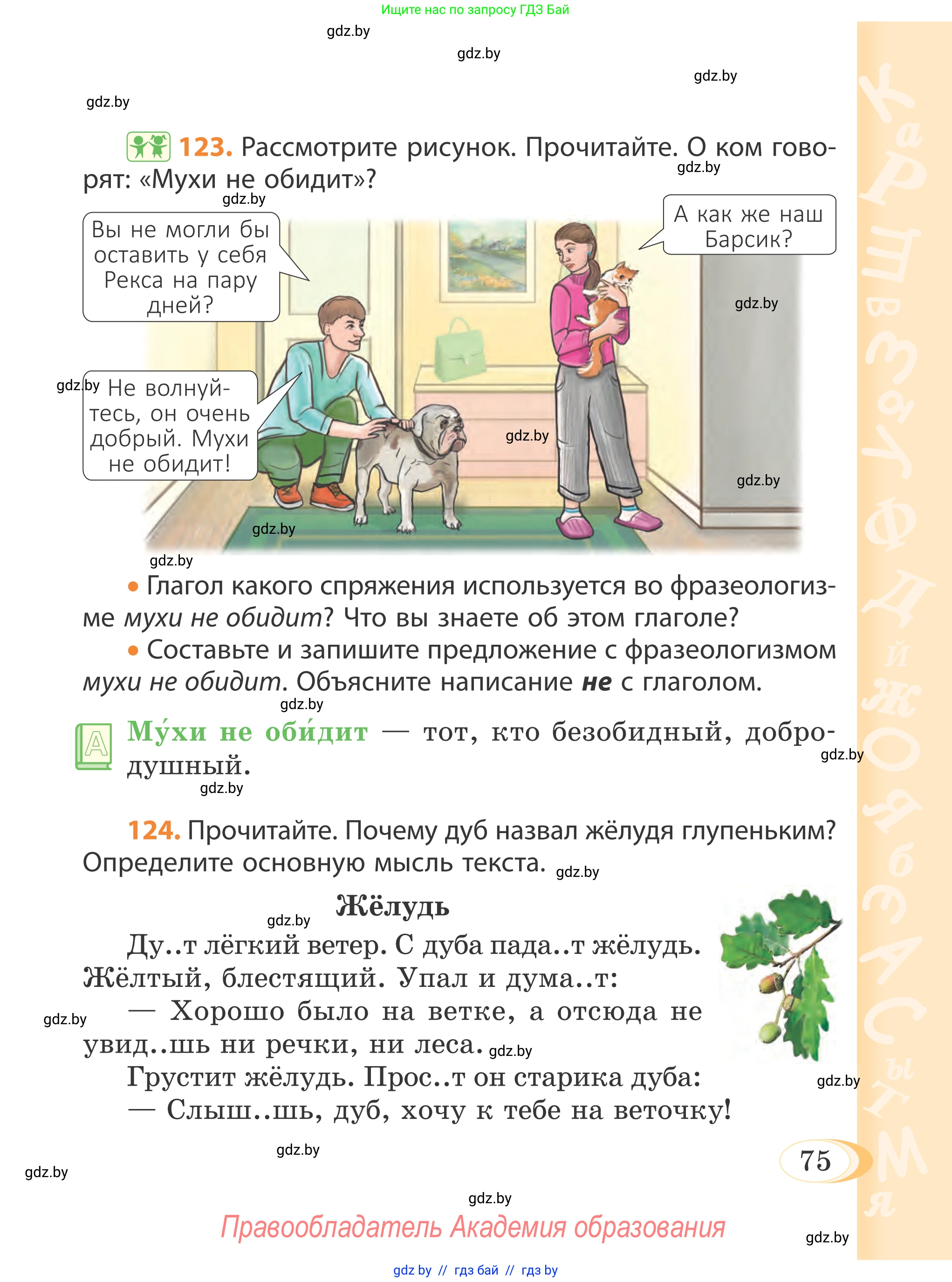 Русский язык, 4 класс Учебник, авторы: Антипова Маргарита Борисовна, Верниковская Алла Викторовна, Грабчикова Елена Самарьевна, издательство Академия образования, Минск, 2024, оранжевого цвета, Часть 1, страница 75