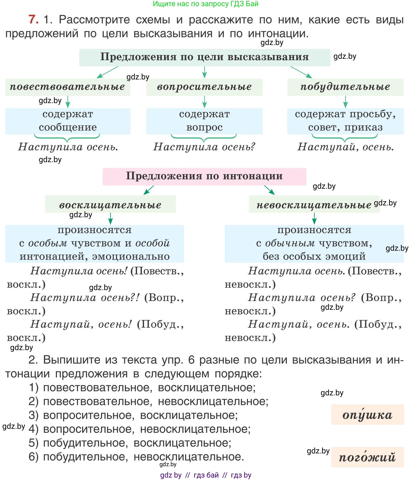 Русский язык, 5 класс Учебник, авторы: Мурина Лариса Александровна, Игнатович Татьяна Владимировна, Жадейко Жанна Фёдоровна, издательство Академия образования, Минск, 2025, голубого цвета, Часть 1, страница 11, номер 7, Условие