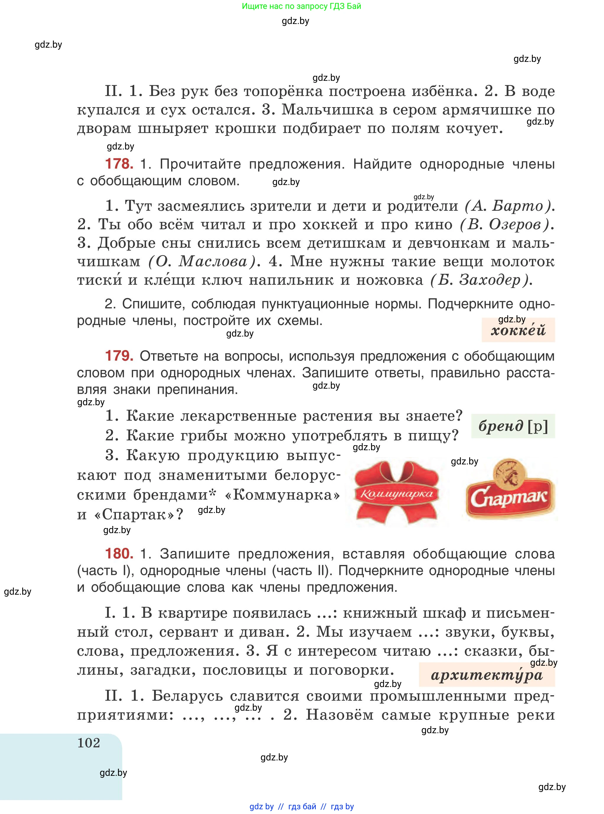 Русский язык, 5 класс Учебник, авторы: Мурина Лариса Александровна, Игнатович Татьяна Владимировна, Жадейко Жанна Фёдоровна, издательство Академия образования, Минск, 2025, голубого цвета, Часть 1, страница 102