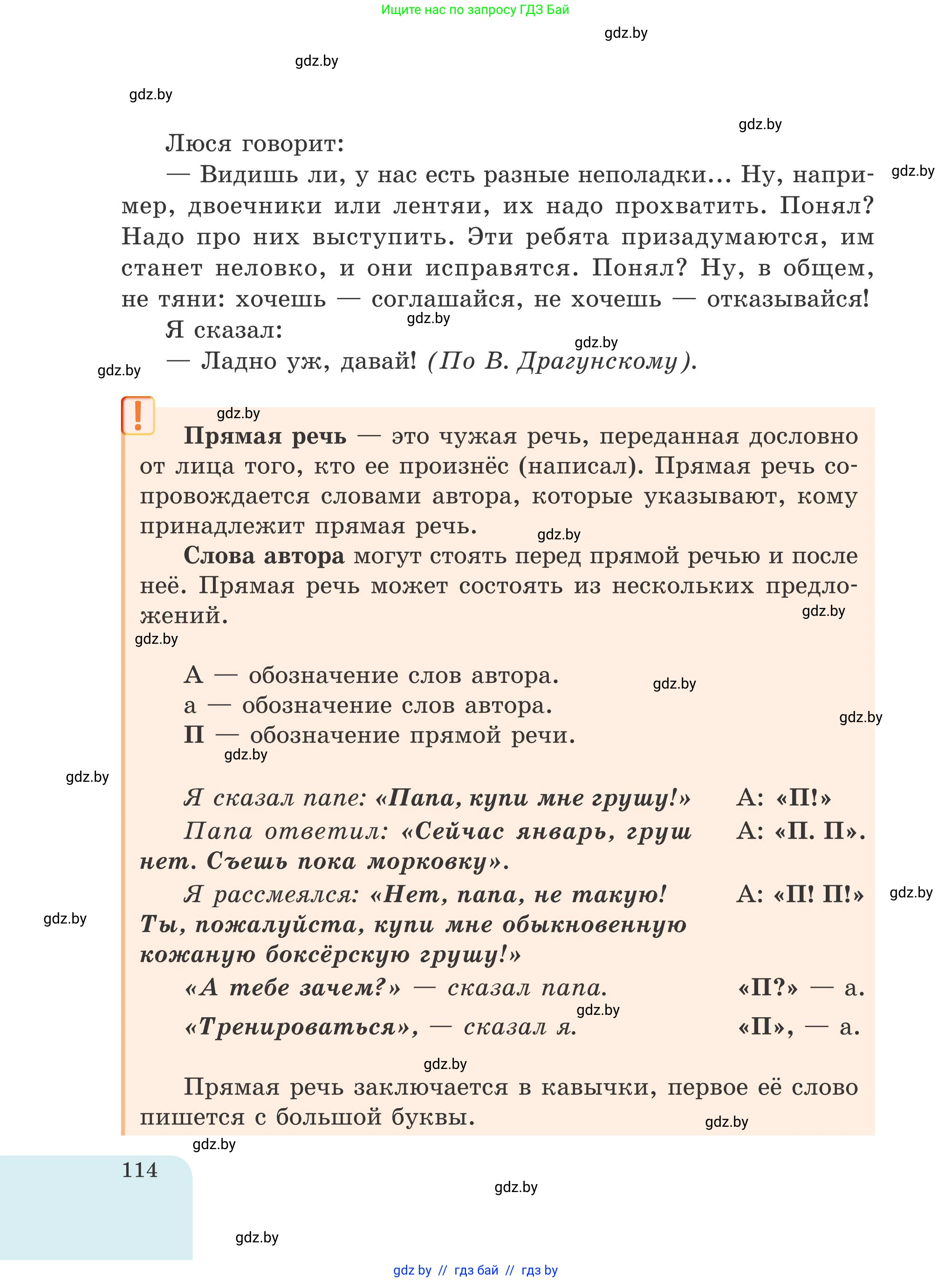 Русский язык, 5 класс Учебник, авторы: Мурина Лариса Александровна, Игнатович Татьяна Владимировна, Жадейко Жанна Фёдоровна, издательство Академия образования, Минск, 2025, голубого цвета, страница 114