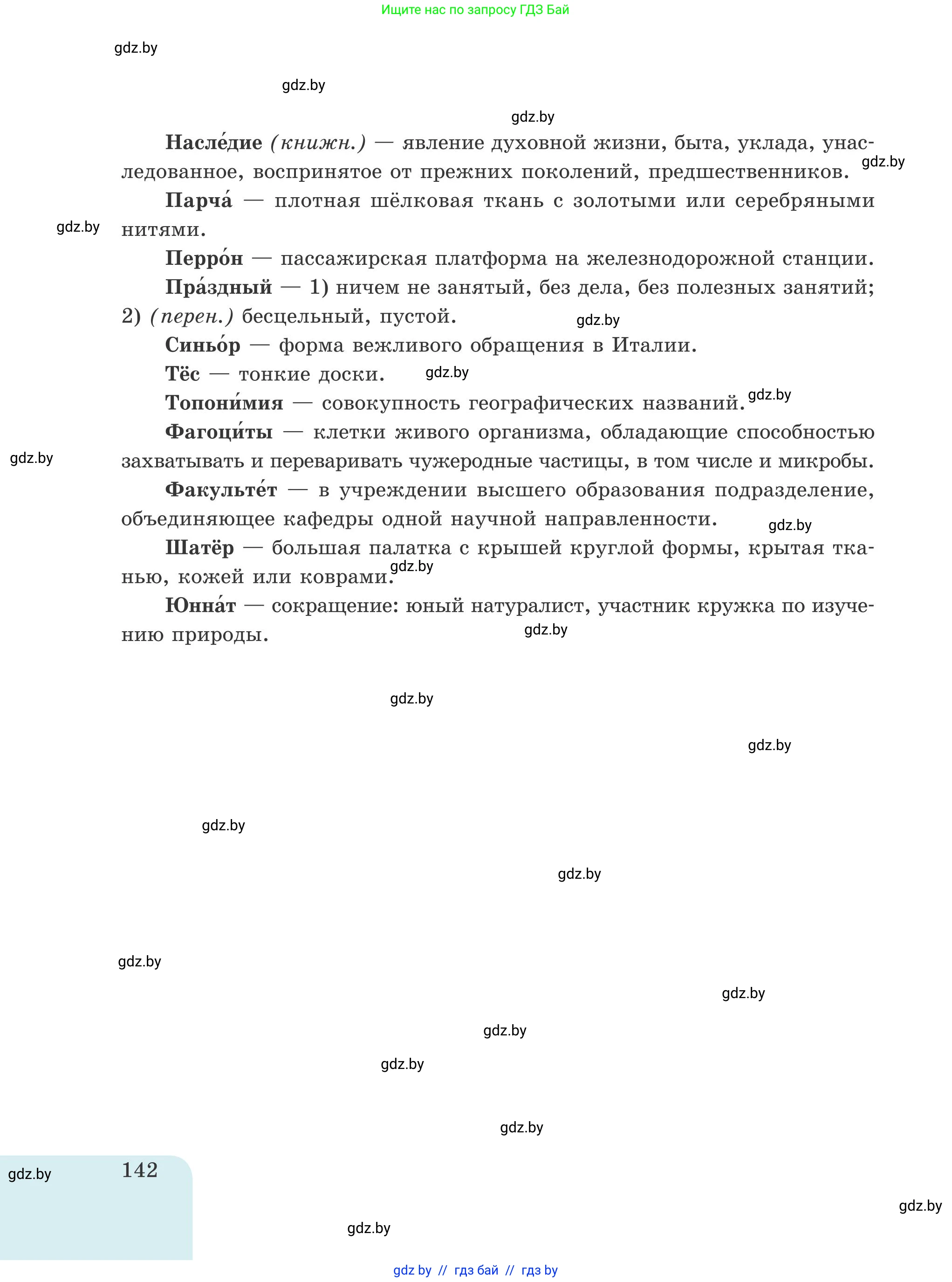 Русский язык, 5 класс Учебник, авторы: Мурина Лариса Александровна, Игнатович Татьяна Владимировна, Жадейко Жанна Фёдоровна, издательство Академия образования, Минск, 2025, голубого цвета, страница 142