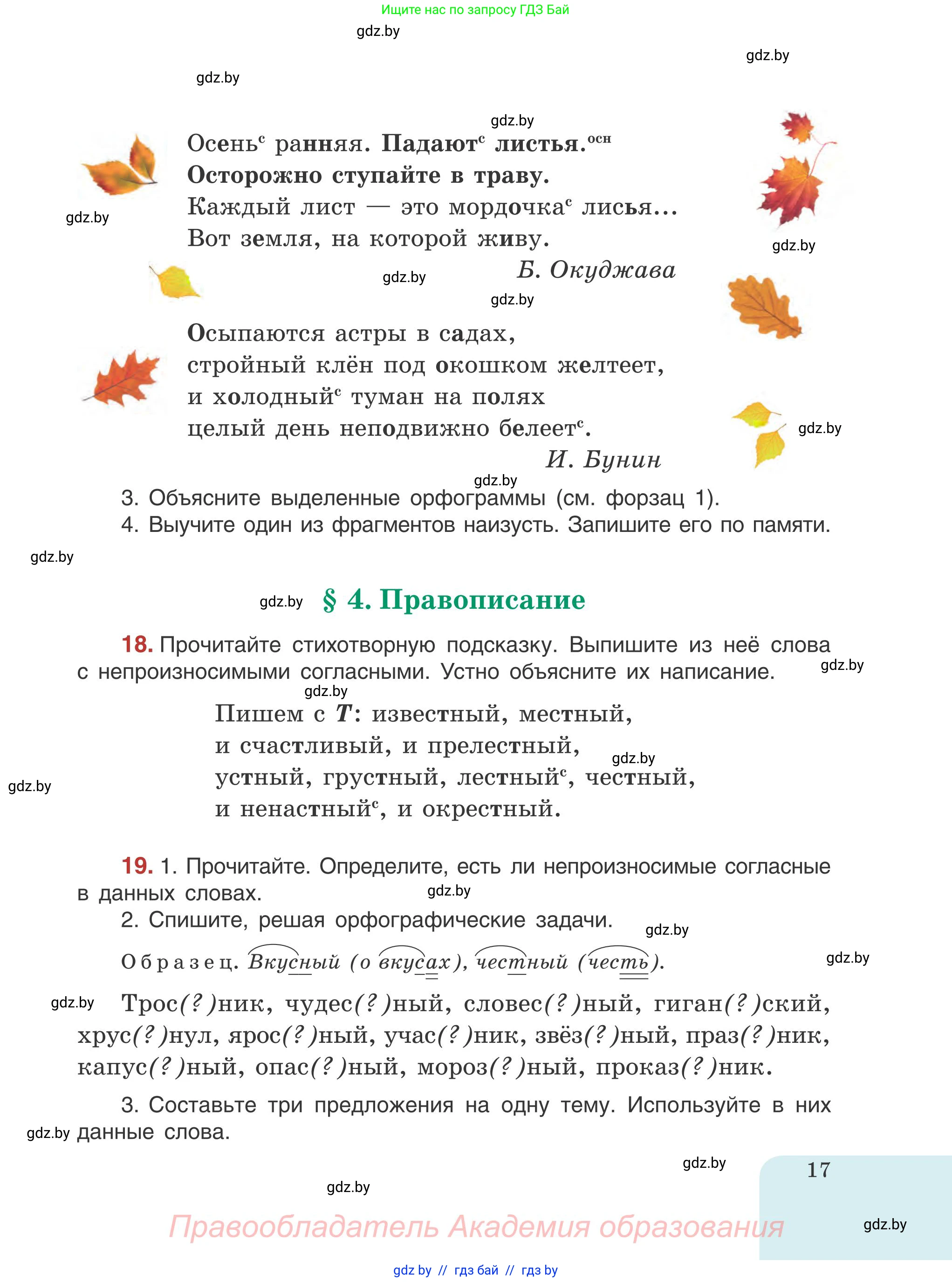 Русский язык, 5 класс Учебник, авторы: Мурина Лариса Александровна, Игнатович Татьяна Владимировна, Жадейко Жанна Фёдоровна, издательство Академия образования, Минск, 2025, голубого цвета, Часть 1, страница 17