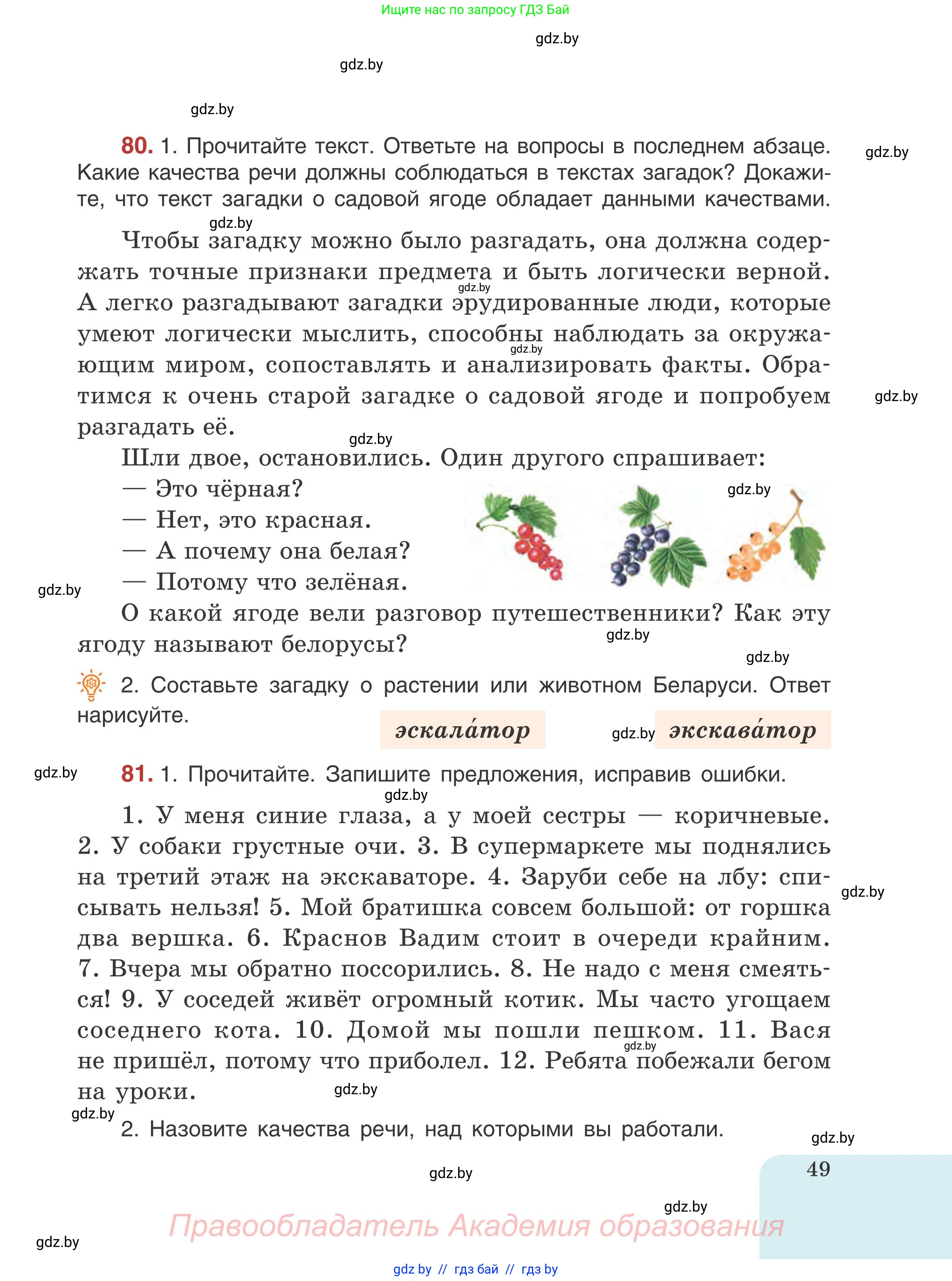 Русский язык, 5 класс Учебник, авторы: Мурина Лариса Александровна, Игнатович Татьяна Владимировна, Жадейко Жанна Фёдоровна, издательство Академия образования, Минск, 2025, голубого цвета, Часть 1, страница 49