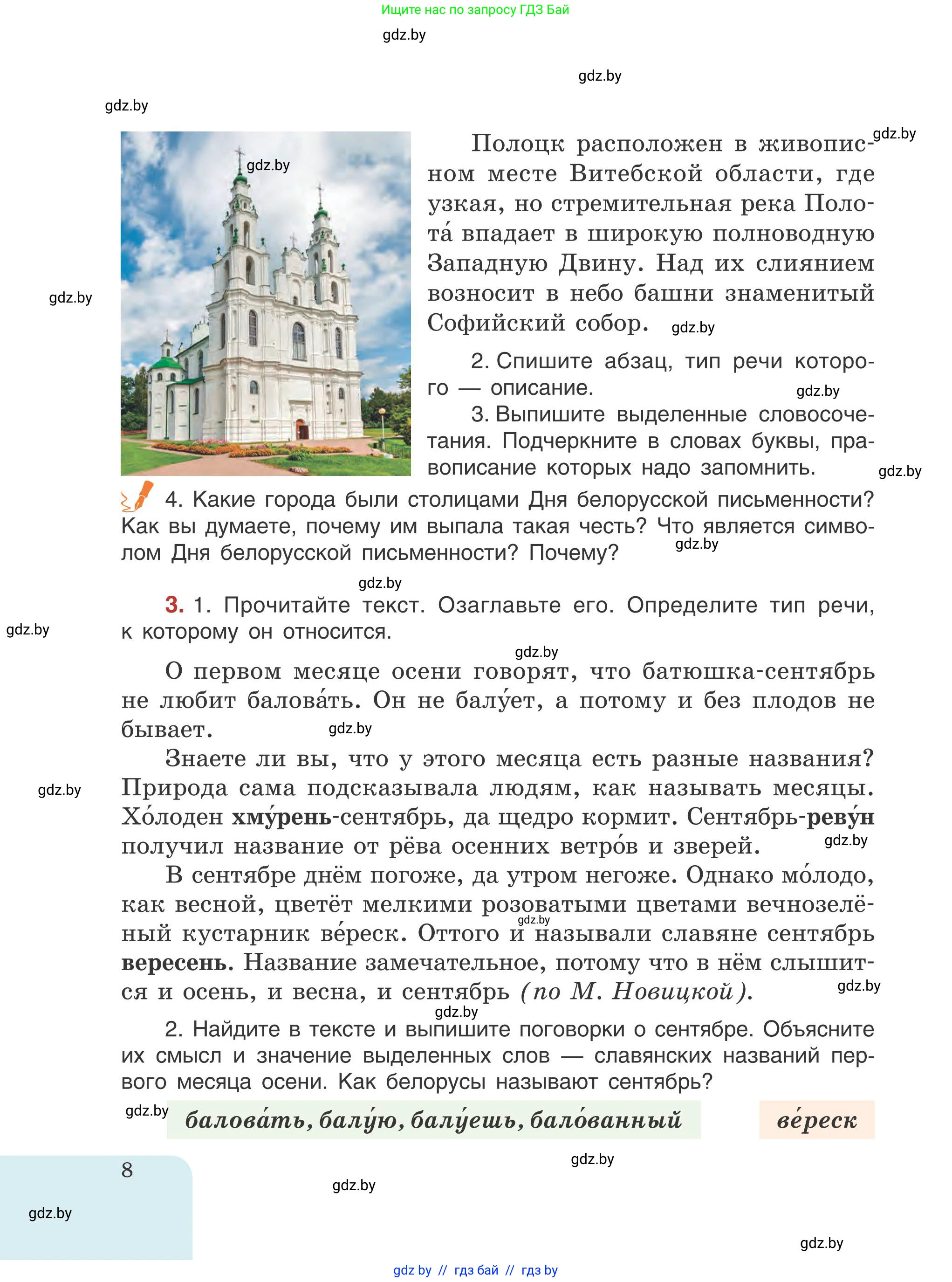 Русский язык, 5 класс Учебник, авторы: Мурина Лариса Александровна, Игнатович Татьяна Владимировна, Жадейко Жанна Фёдоровна, издательство Академия образования, Минск, 2025, голубого цвета, Часть 1, страница 8