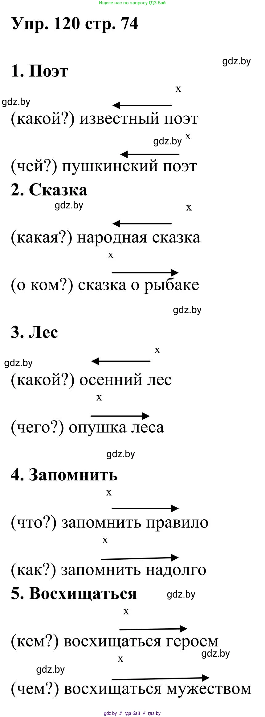 Русский язык, 5 класс Учебник, авторы: Мурина Лариса Александровна, Игнатович Татьяна Владимировна, Жадейко Жанна Фёдоровна, издательство Академия образования, Минск, 2025, голубого цвета, Часть 1, страница 74, номер 120, Решение