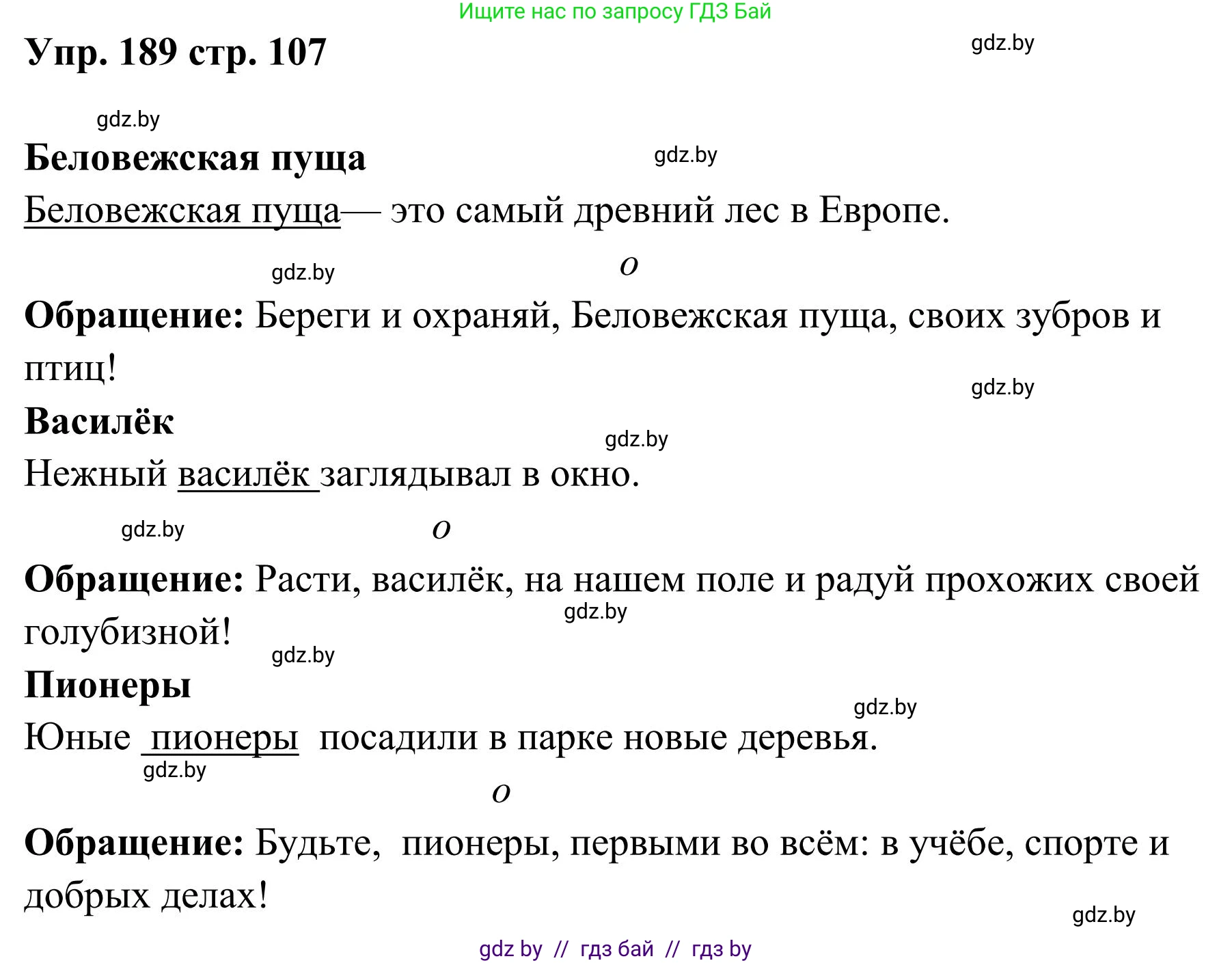 Русский язык, 5 класс Учебник, авторы: Мурина Лариса Александровна, Игнатович Татьяна Владимировна, Жадейко Жанна Фёдоровна, издательство Академия образования, Минск, 2025, голубого цвета, Часть 1, страница 107, номер 189, Решение