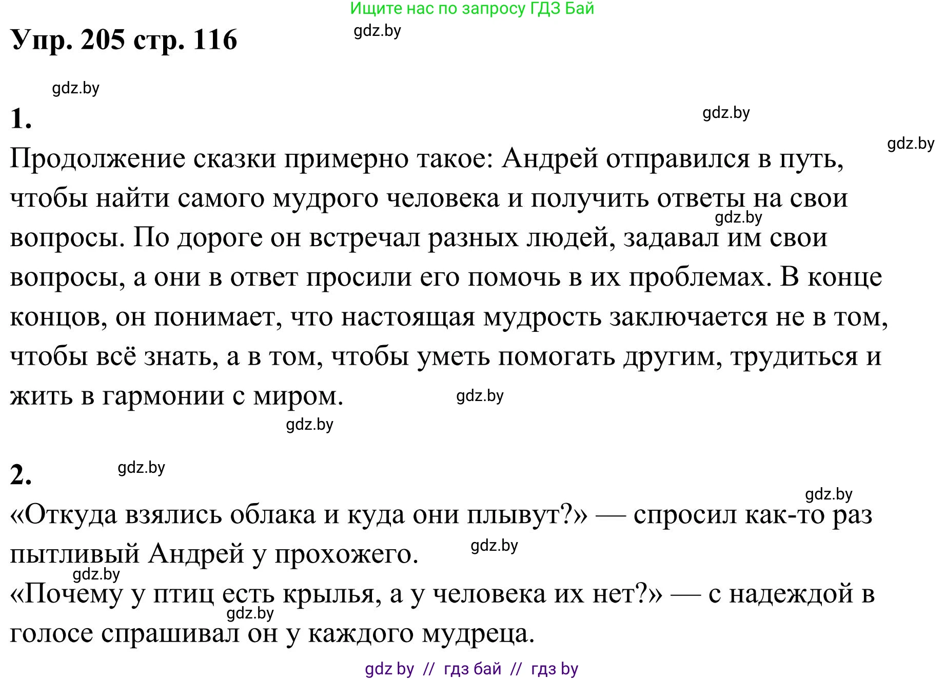 Русский язык, 5 класс Учебник, авторы: Мурина Лариса Александровна, Игнатович Татьяна Владимировна, Жадейко Жанна Фёдоровна, издательство Академия образования, Минск, 2025, голубого цвета, Часть 1, страница 116, номер 205, Решение