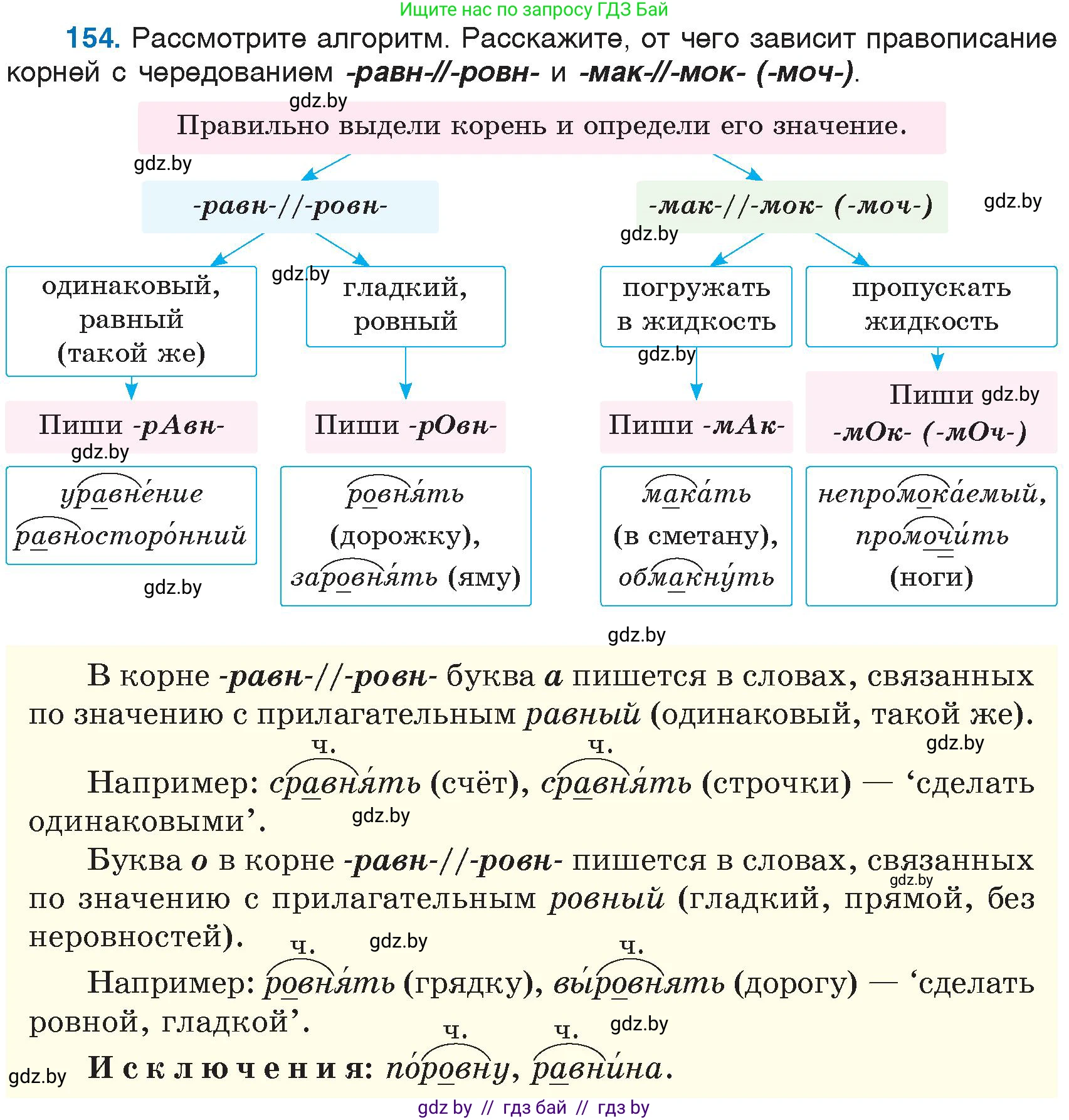 Русский язык, 6 класс Учебник, авторы: Мурина Лариса Александровна, Игнатович Татьяна Владимировна, Жадейко Жанна Фёдоровна, издательство Национальный институт образования, Минск, 2020, страница 73, номер 154, Условие