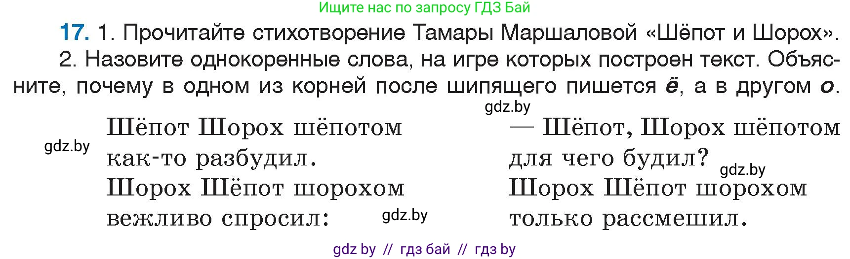 Русский язык, 6 класс Учебник, авторы: Мурина Лариса Александровна, Игнатович Татьяна Владимировна, Жадейко Жанна Фёдоровна, издательство Национальный институт образования, Минск, 2020, страница 13, номер 17, Условие