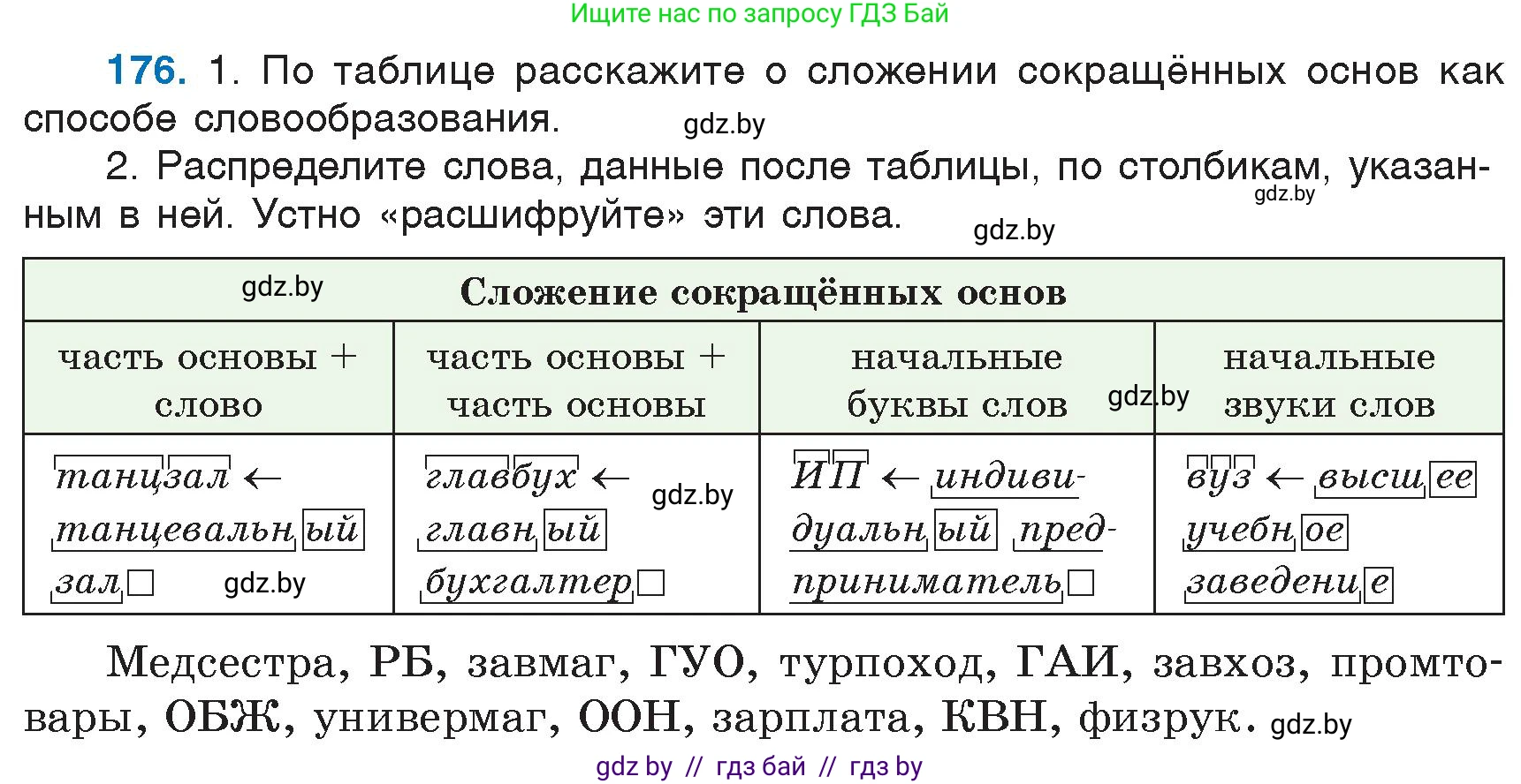 Русский язык, 6 класс Учебник, авторы: Мурина Лариса Александровна, Игнатович Татьяна Владимировна, Жадейко Жанна Фёдоровна, издательство Национальный институт образования, Минск, 2020, страница 81, номер 176, Условие